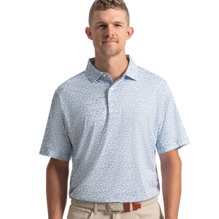 Men's Hidden Palm Print Lisle Short Sleeve Polo FOOTJOY