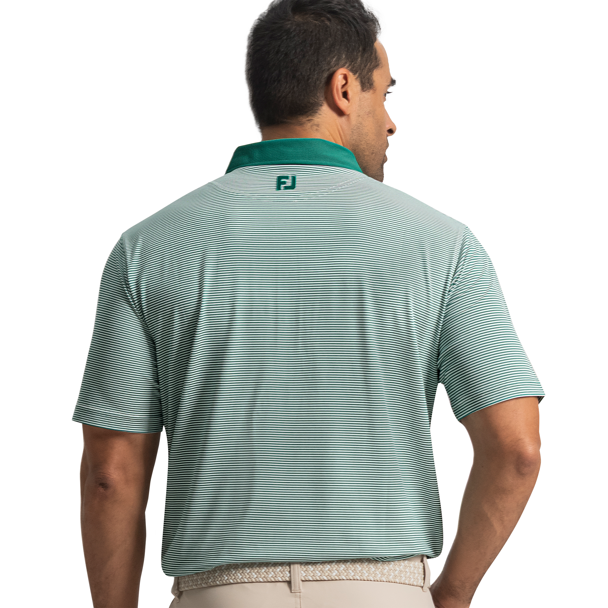 Men's Feeder Stripe Pique Short Sleeve Polo