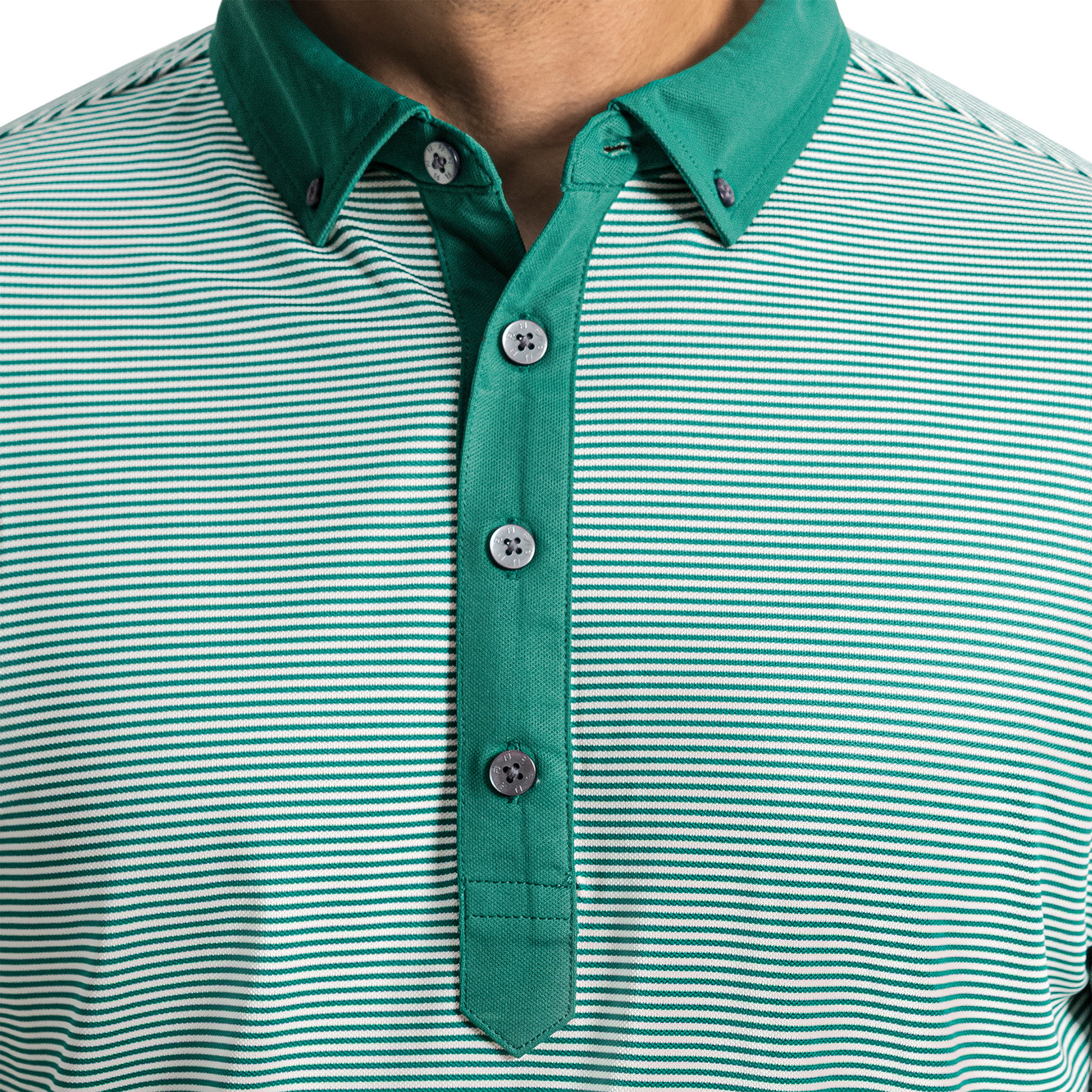 Men's Feeder Stripe Pique Short Sleeve Polo