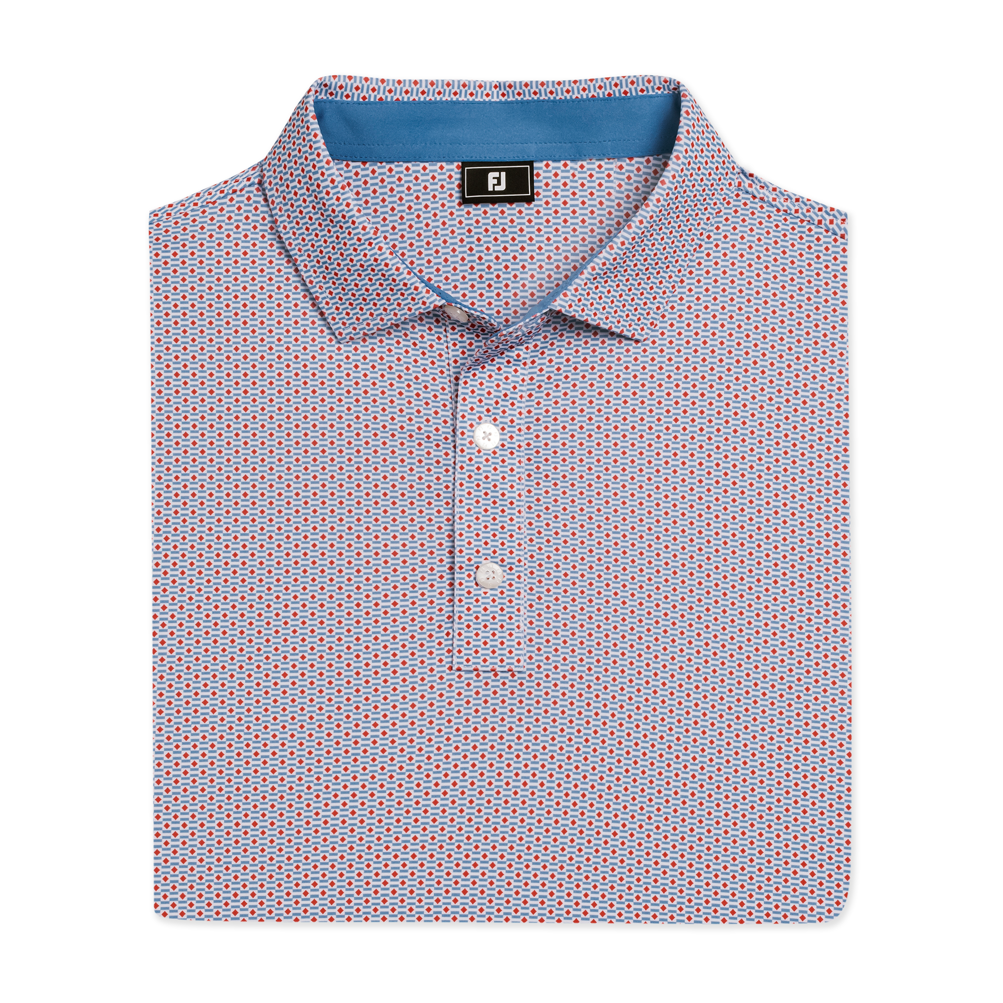 Men's Nautical Flag Print Lisle Short Sleeve Polo