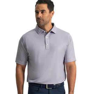 Polo en fil d'&Eacute;cosse &agrave; imprim&eacute; de drapeaux nautiques pour hommes FOOTJOY
