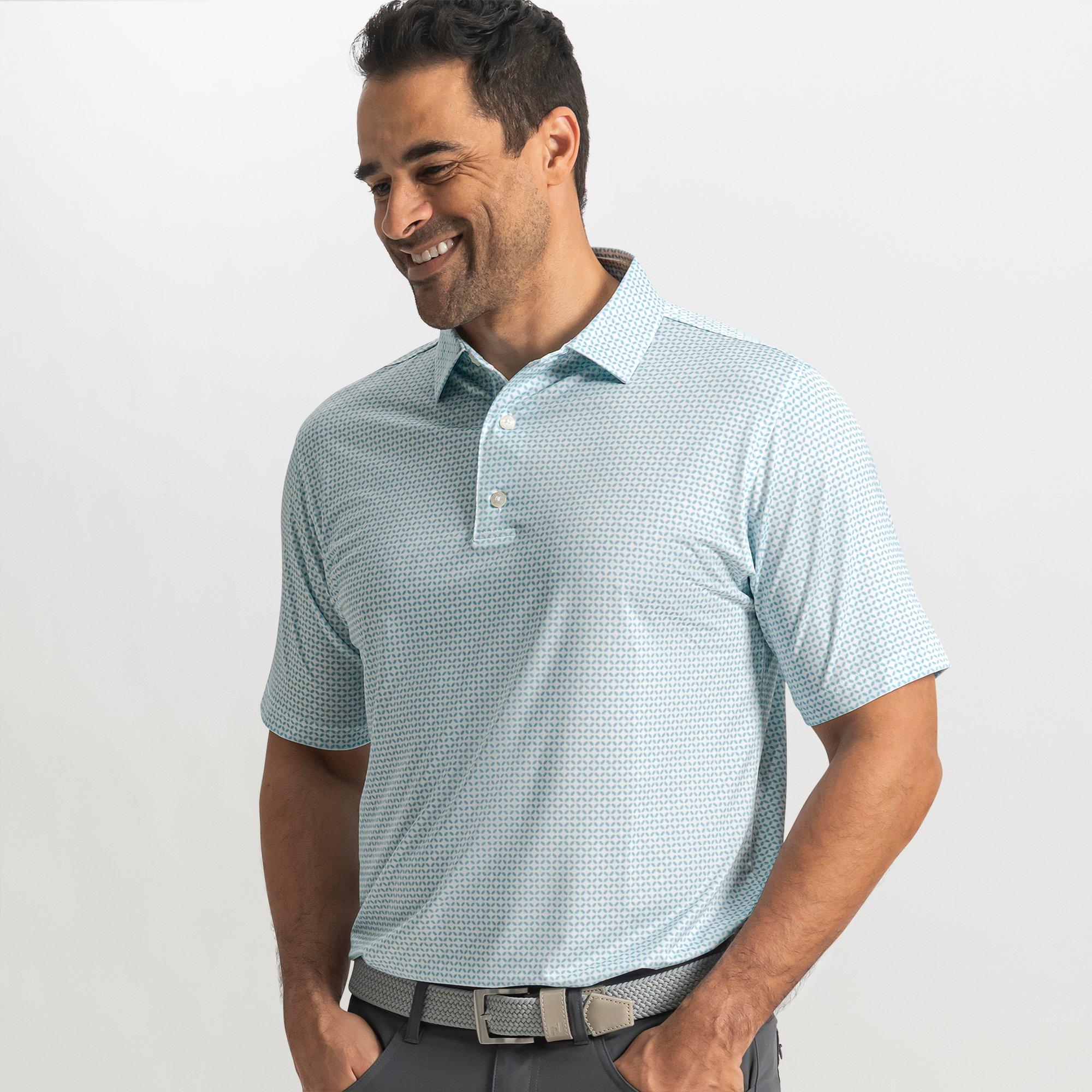 Men's Ellipse Print Lisle Short Sleeve Polo