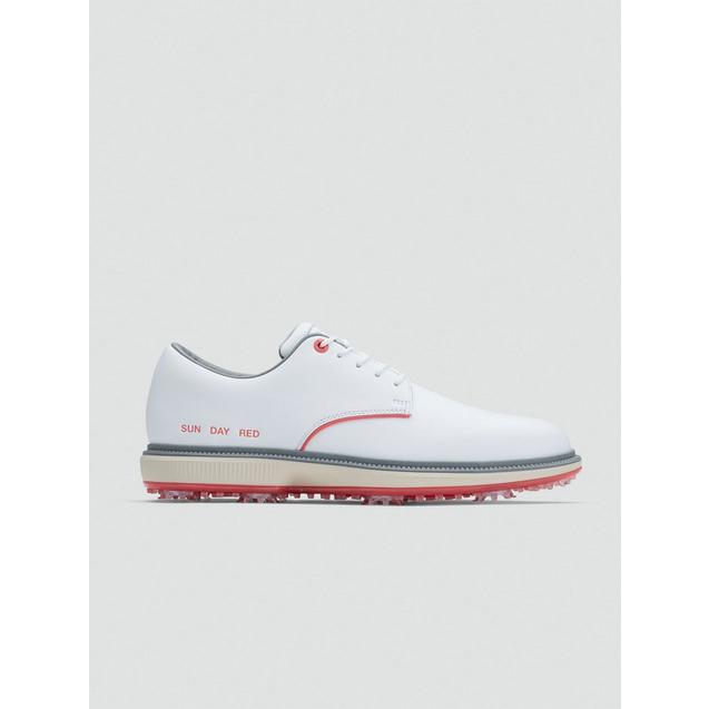 Prior Generation - Men's Pioneer Willow Spiked Golf Shoe - White/Spice SUN DAY RED