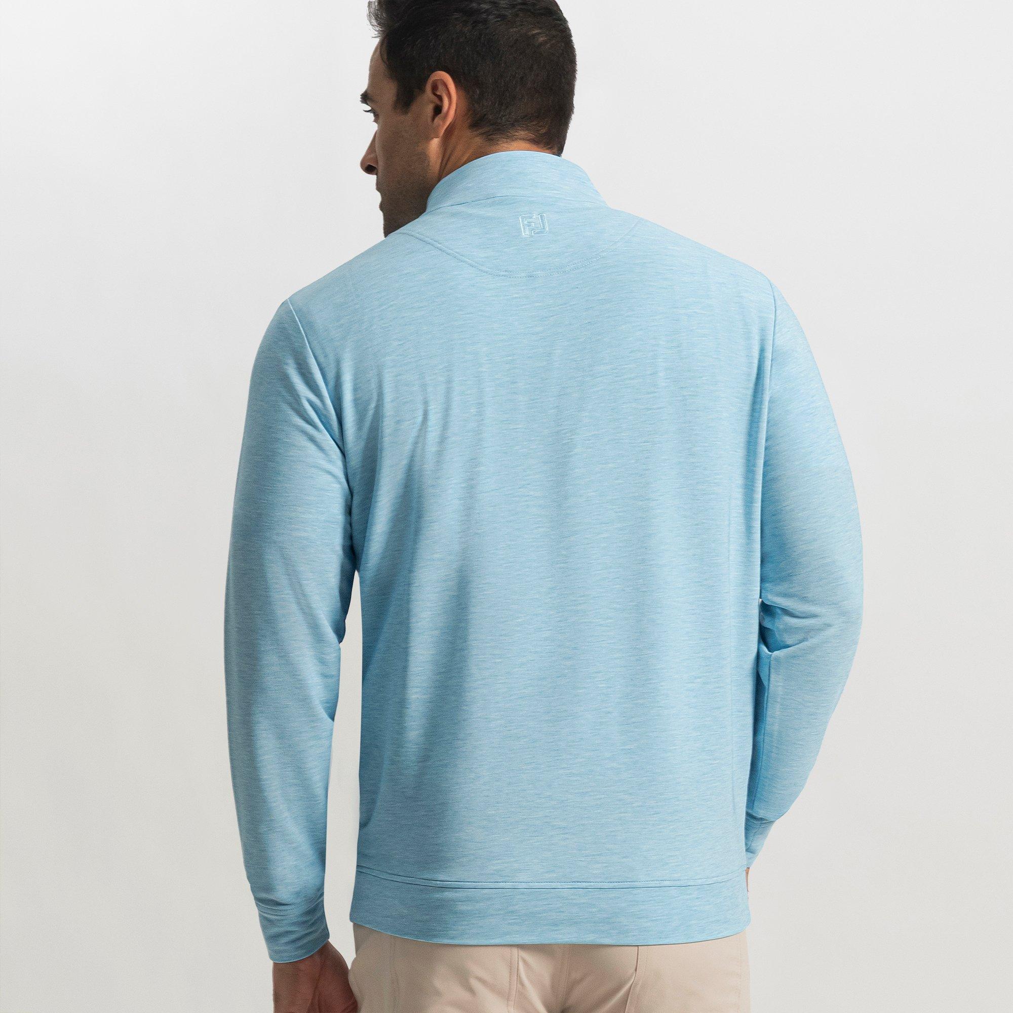 Men's Hidden Placket Midlayer Heather Sweater
