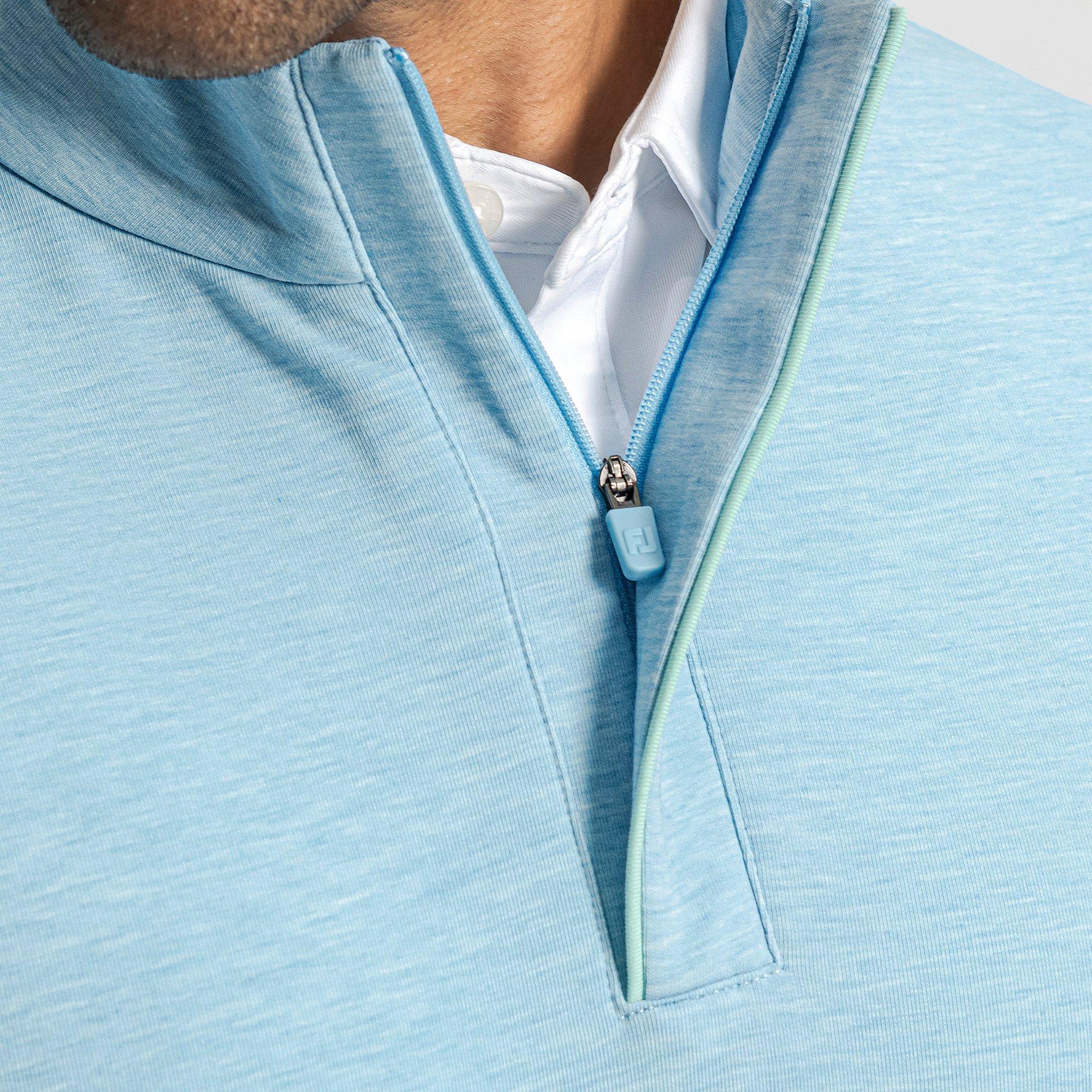Men's Hidden Placket Midlayer Heather Sweater