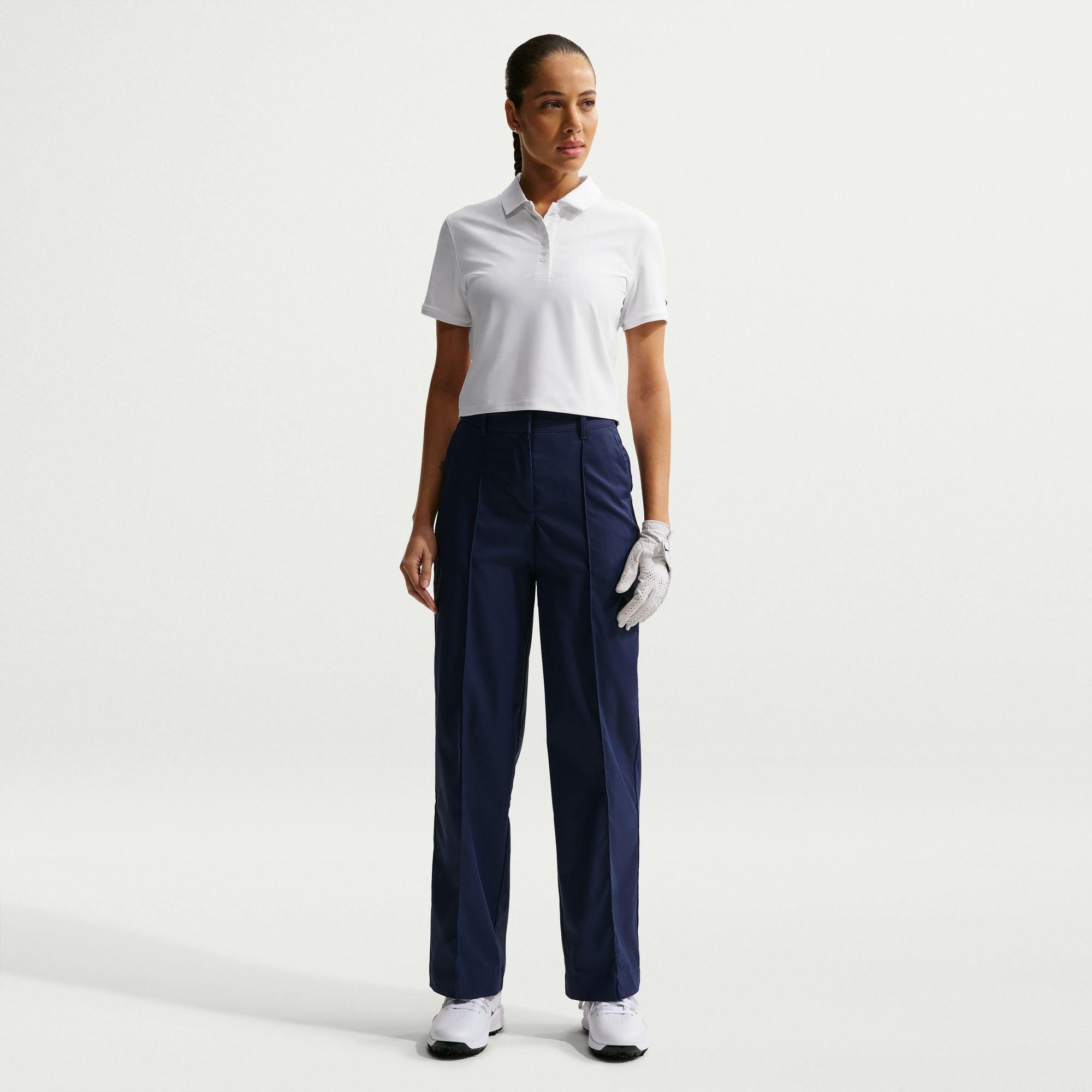 Nike | Women's Victory Dri-Fit Cropped Short Sleeve Polo Shirt | in White, Size XS