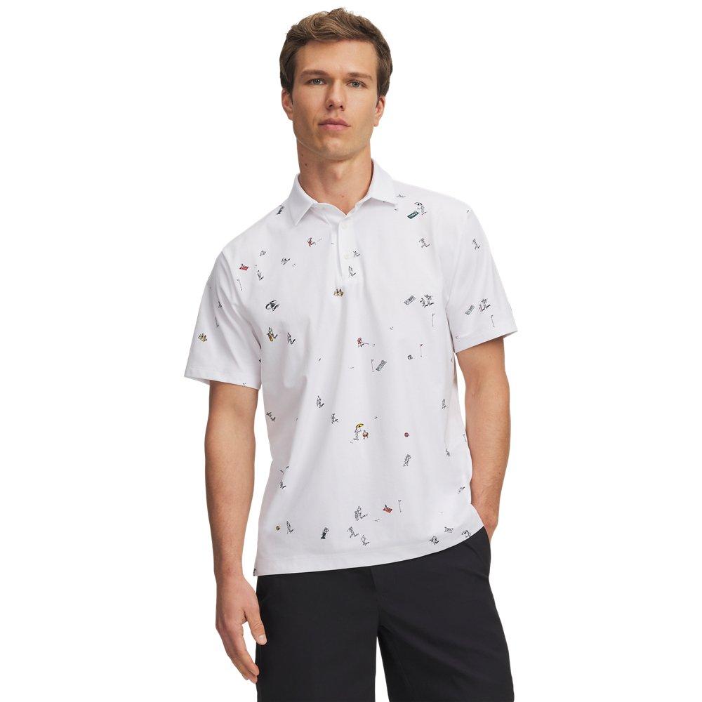Under Armour | Men's UA Drive Printed Short Sleeve Polo Shirt | in White, Size 2X