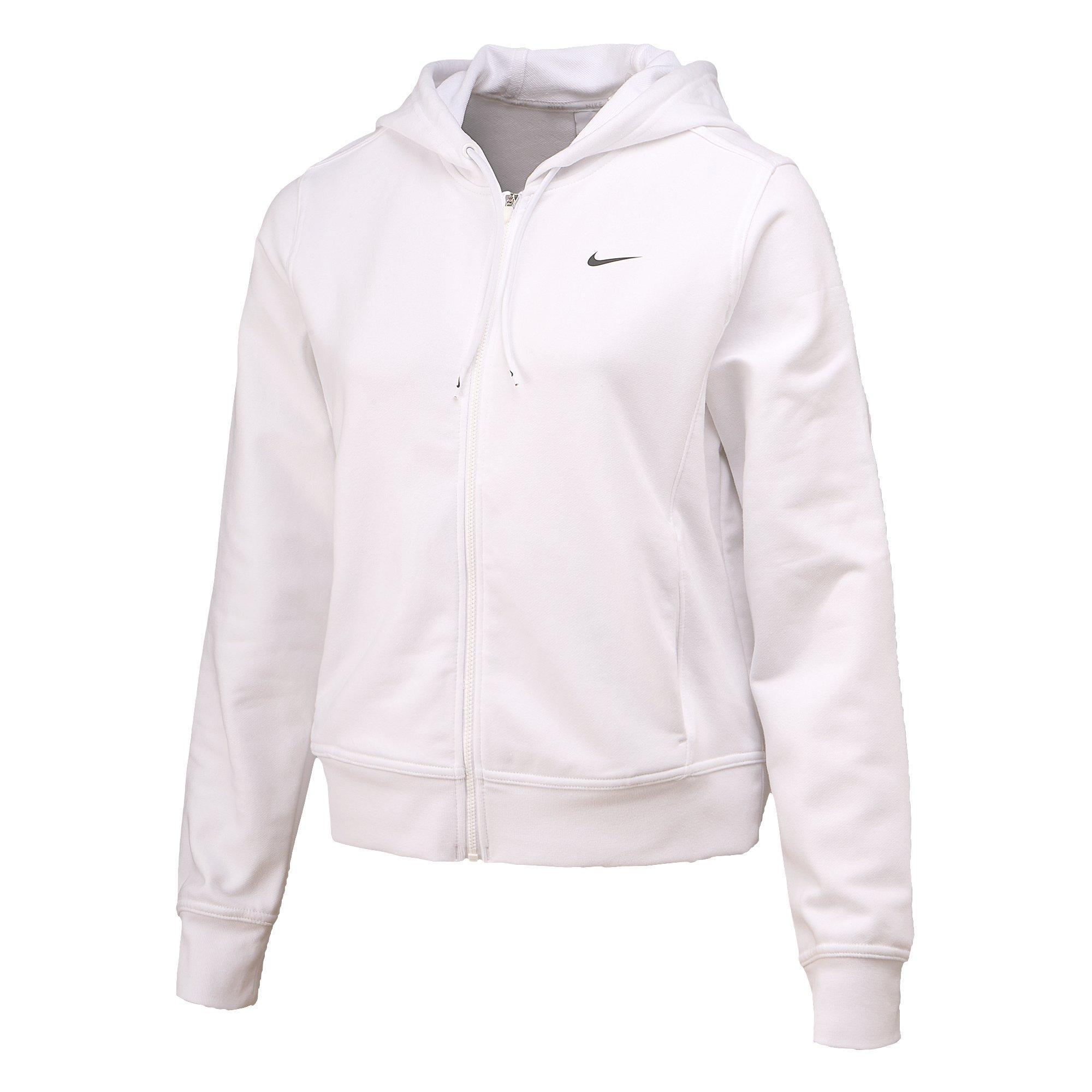 Nike | Women's Dri-Fit One Full-Zip French Terry Hoodie | in White, Size Smallmall, Size Small