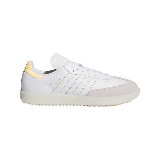 Samba Golf Spikeless Golf Shoe - White/Yellow ADIDAS