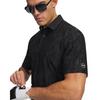 Polo &agrave; manches courtes en jacquard UA Drive pour hommes
