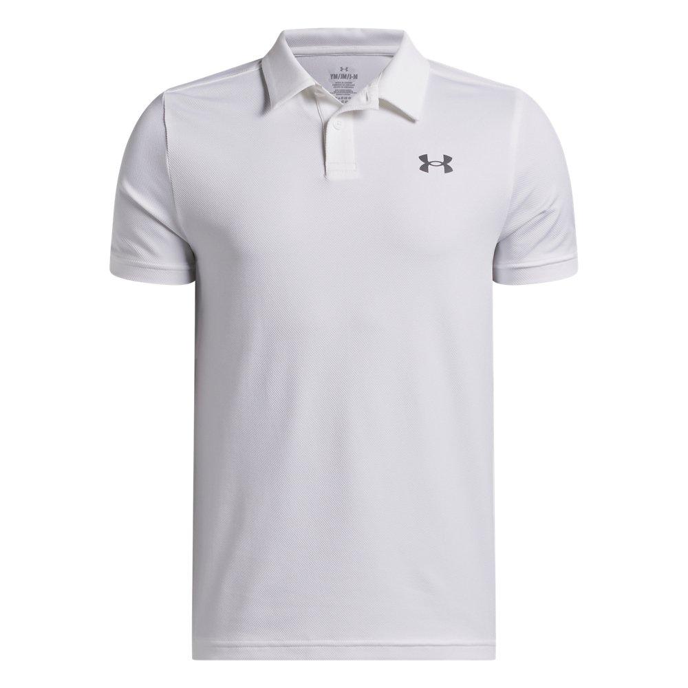 Under Armour | Boy's UA Matchplay Short Sleeve Polo Shirt | in White, Size Xl