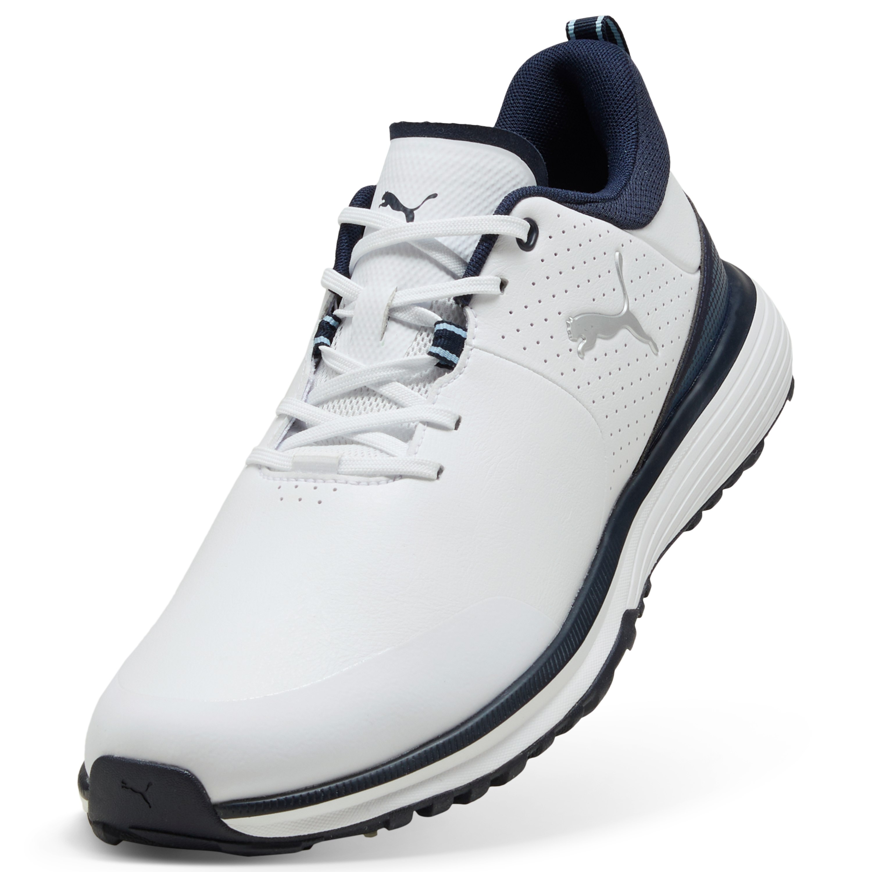 Men's Fusion Grip ST Spiked Golf Shoe - White/Navy