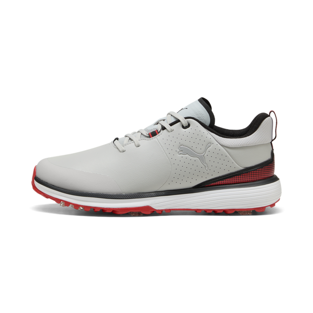 Men's Fusion Grip ST Spiked Golf Shoe - Grey/Red PUMA