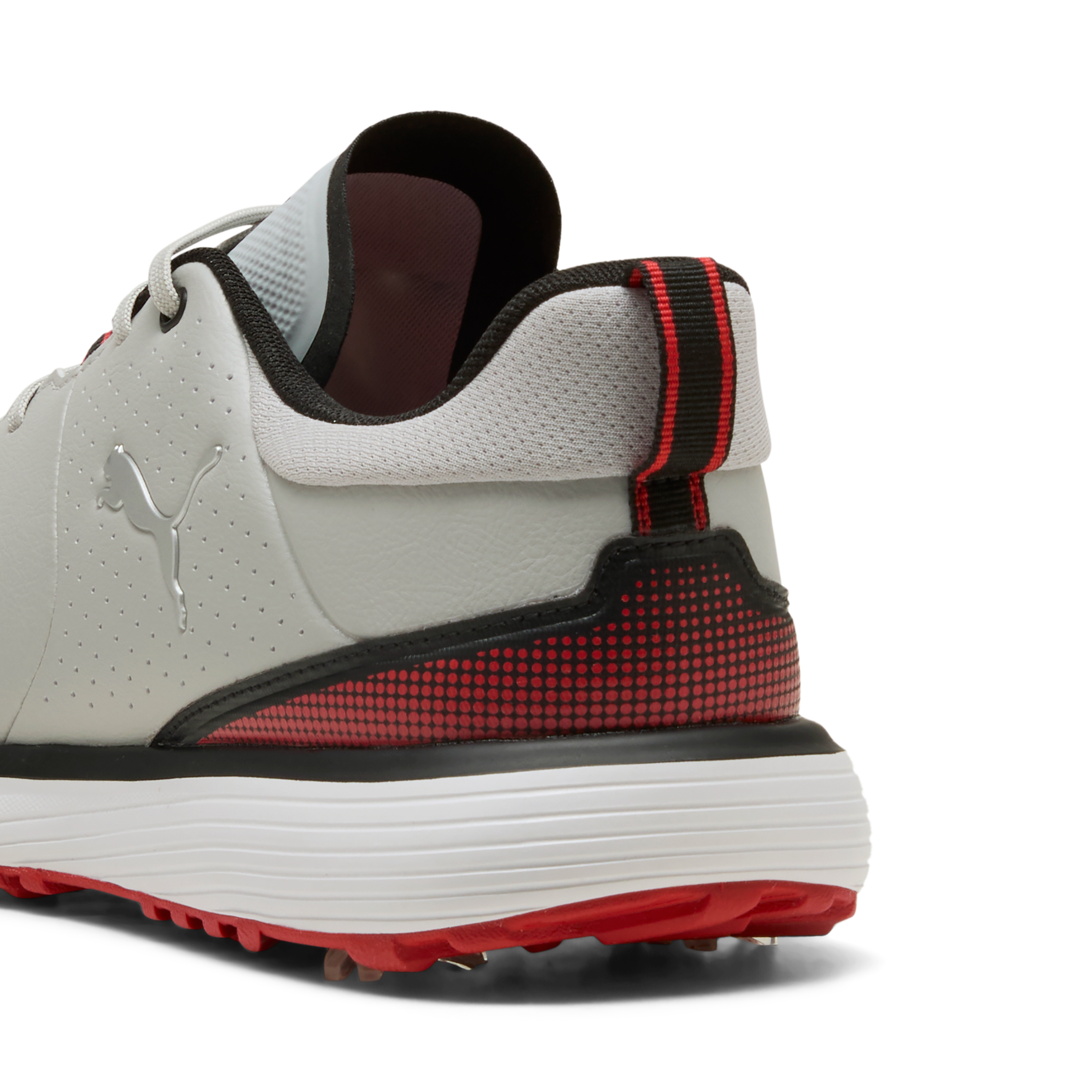 Men's Fusion Grip ST Spiked Golf Shoe - Grey/Red