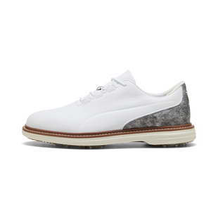 Men's Avant Tour Spiked Golf Shoe - White/Grey/Brown PUMA