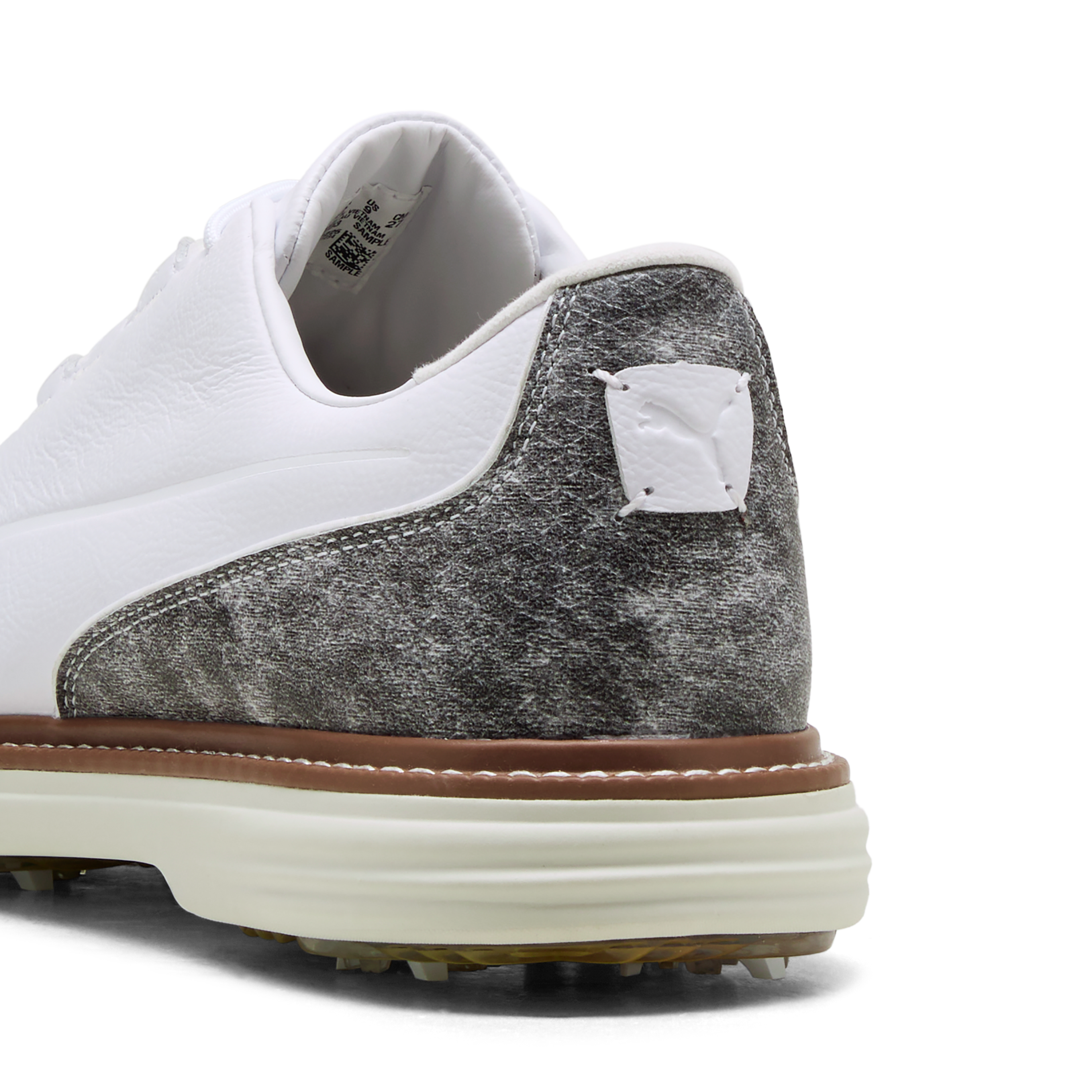 Men's Avant Tour Spiked Golf Shoe - White/Grey/Brown