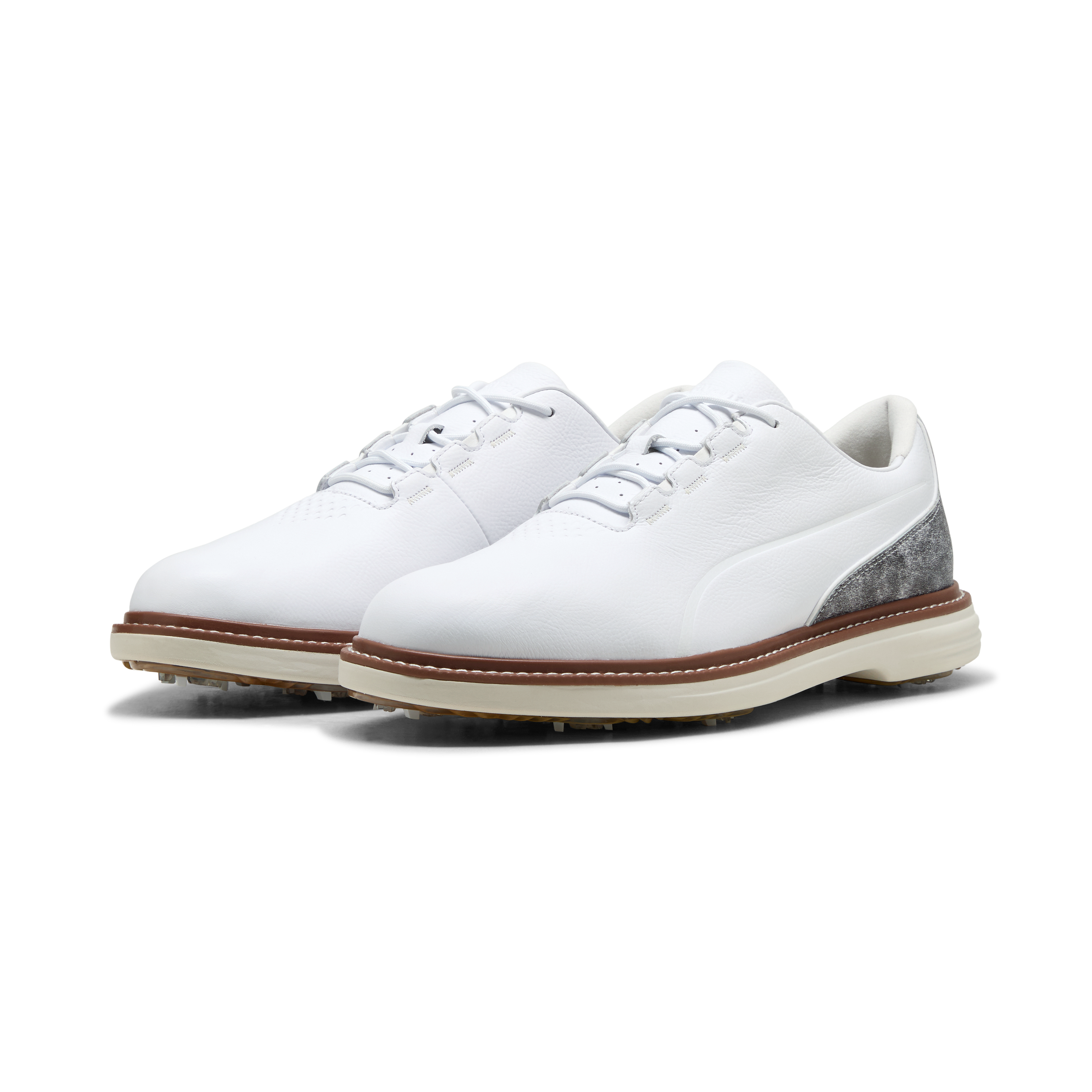 Men's Avant Tour Spiked Golf Shoe - White/Grey/Brown