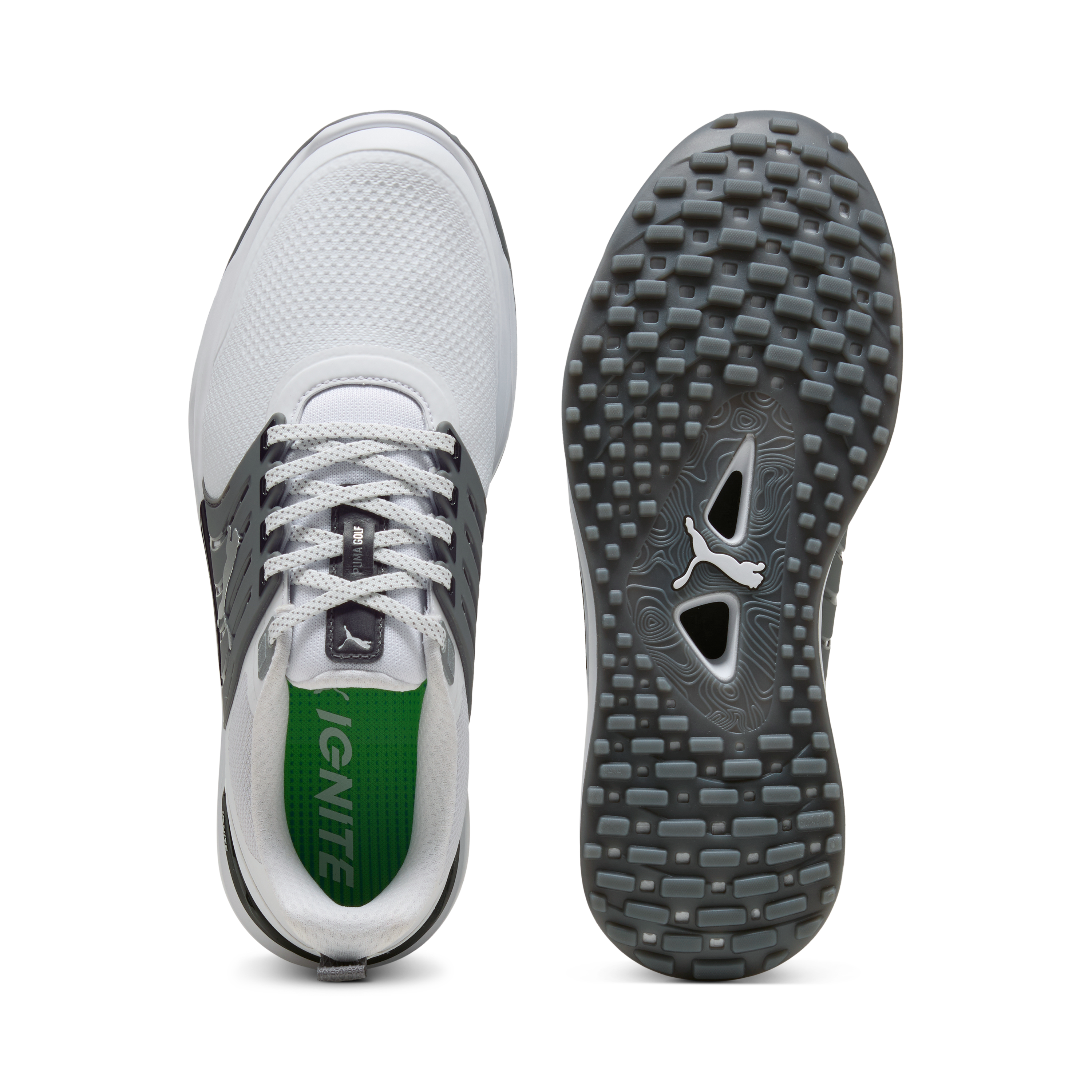 Men's Ignite Elevate 2 Spikeless Golf Shoe - White/Grey (Wide)
