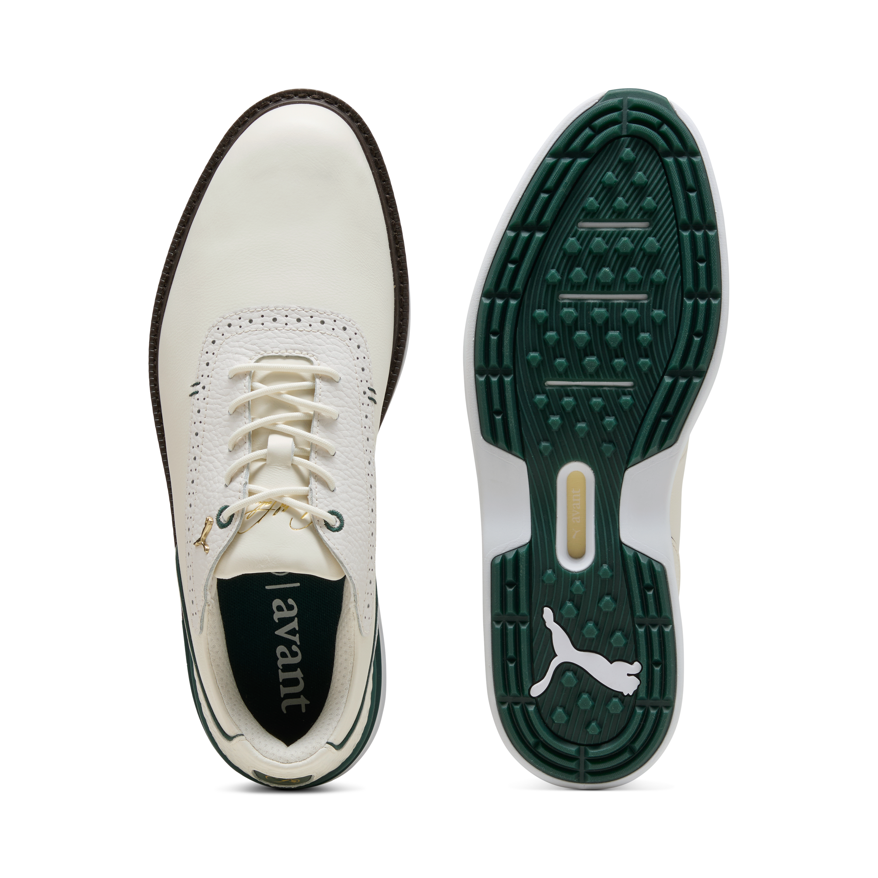 Men's AP Avant 2.0 Spikeless Golf Shoe - Off-White/Green