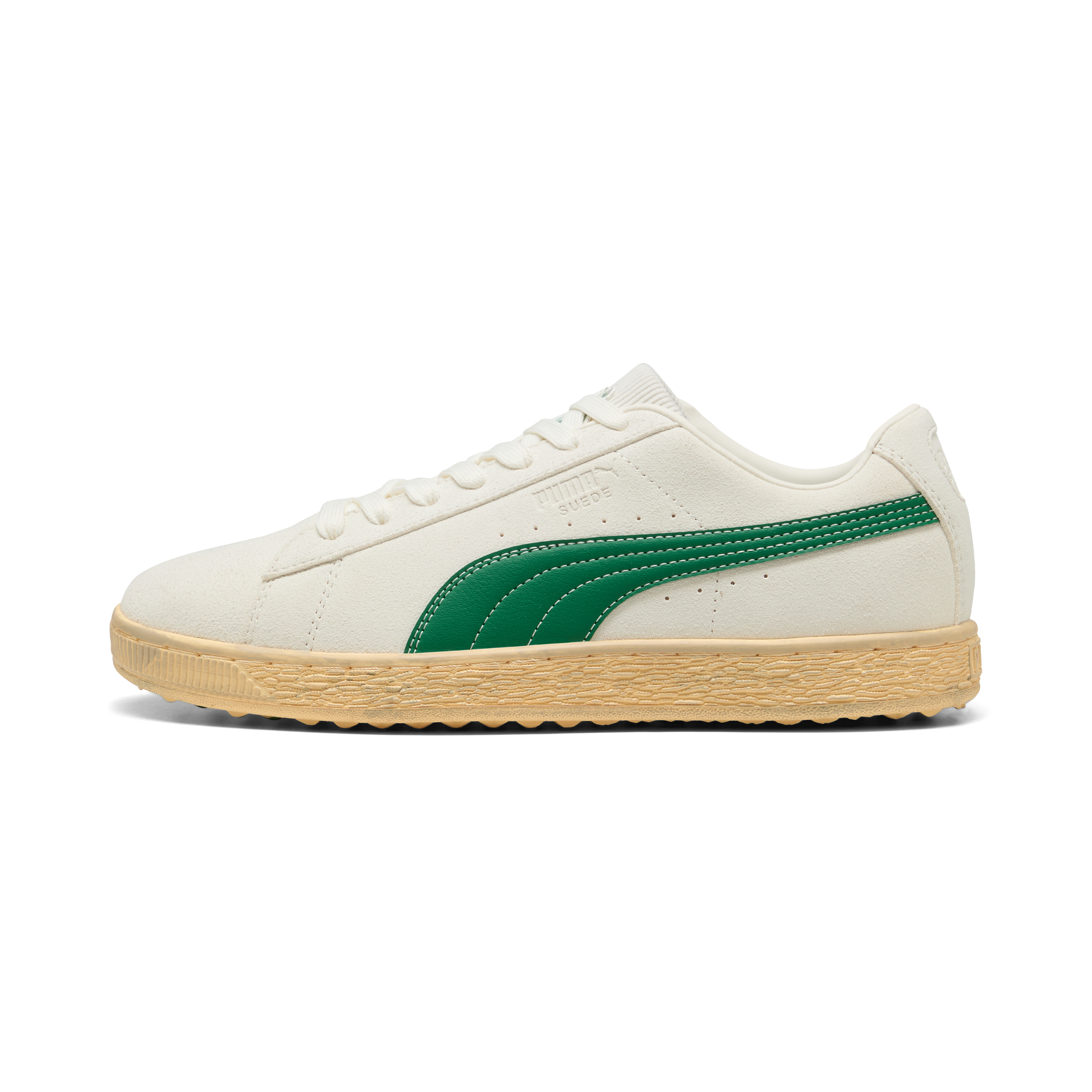 Men's 30904 Suede G Spikeless Golf Shoe - Off-White/Green