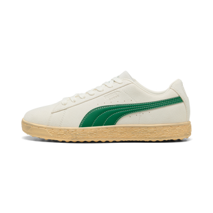Men's 30904 Suede G Spikeless Golf Shoe - Off-White/Green PUMA