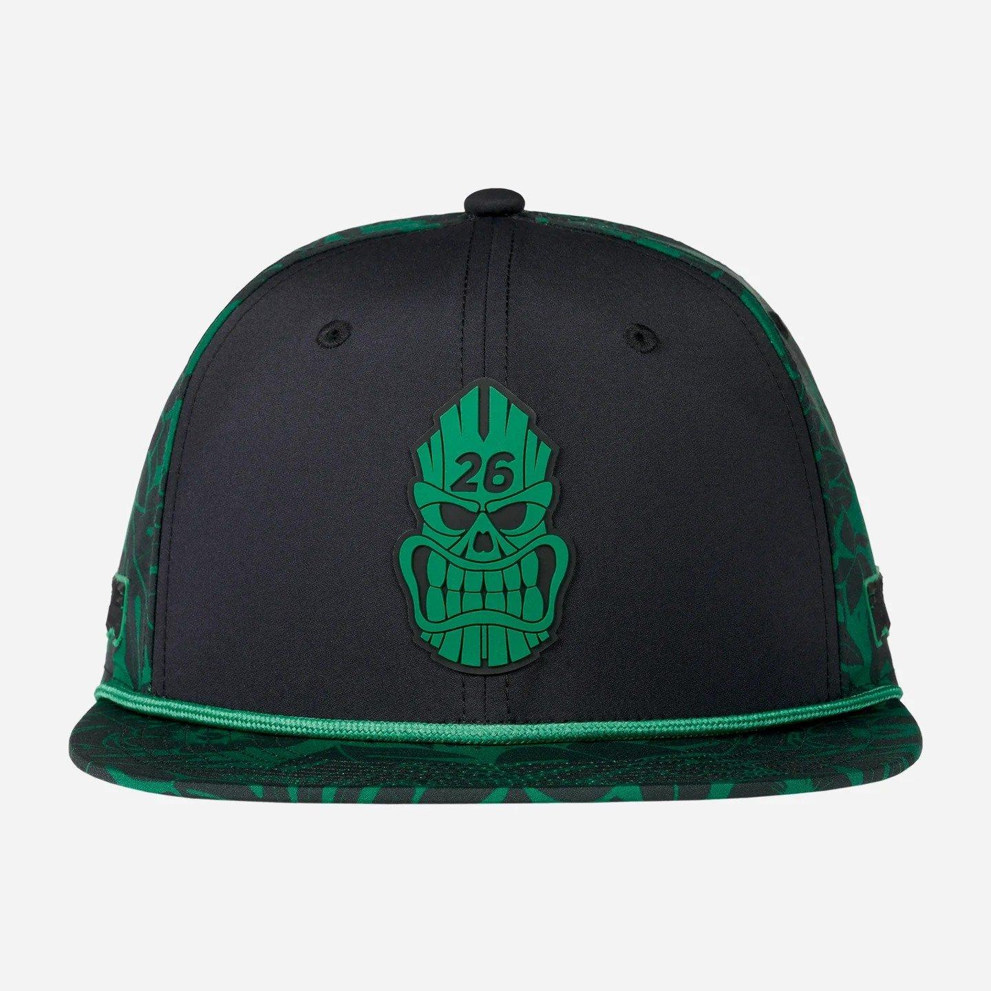 Men's Darkness Tiki Skull 6-Panel Flat Bill Cap