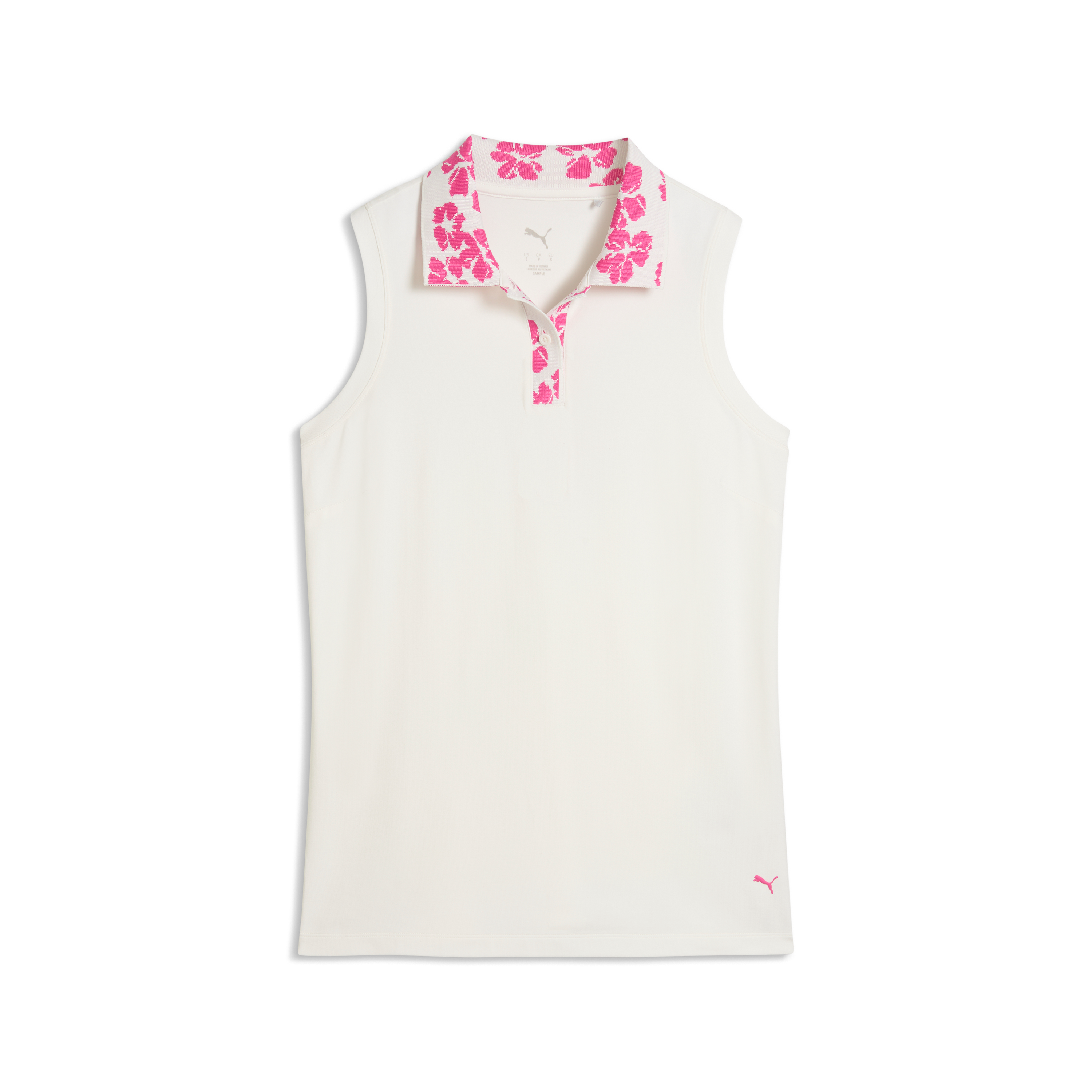 Women's Modalon Floral Rib Sleeveless Polo