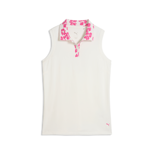 Women's Modalon Floral Rib Sleeveless Polo PUMA
