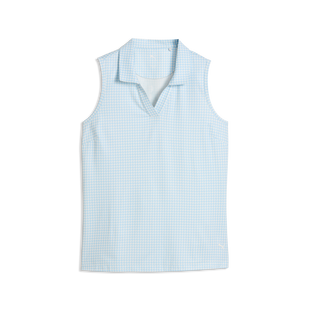 Women's Cloudspun Mono Check Sleeveless Polo PUMA