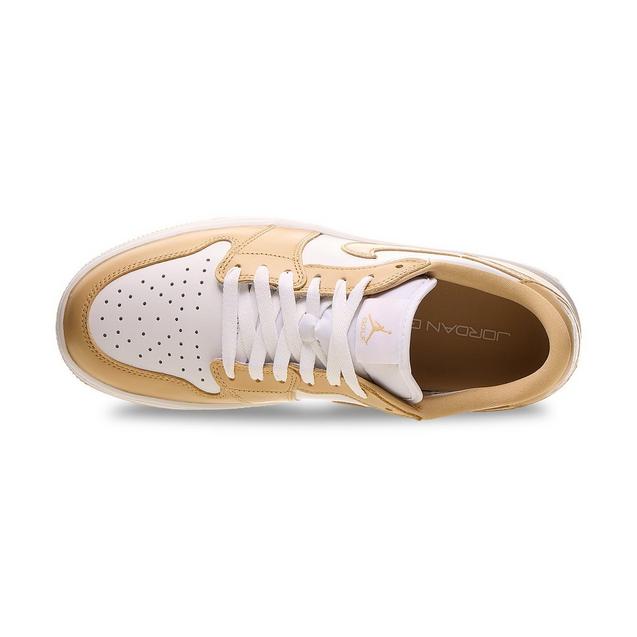 Air Jordan 1 Low G Spikeless Golf Shoe - White/Tan | JORDAN | Golf