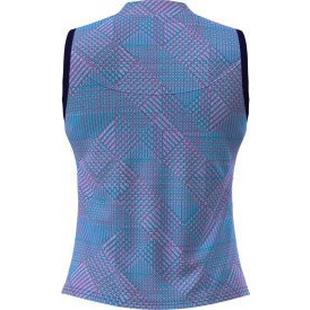 Polo sans manches &agrave; glissi&egrave;re 1/4 et &agrave; imprim&eacute; pour femmes PGA TOUR