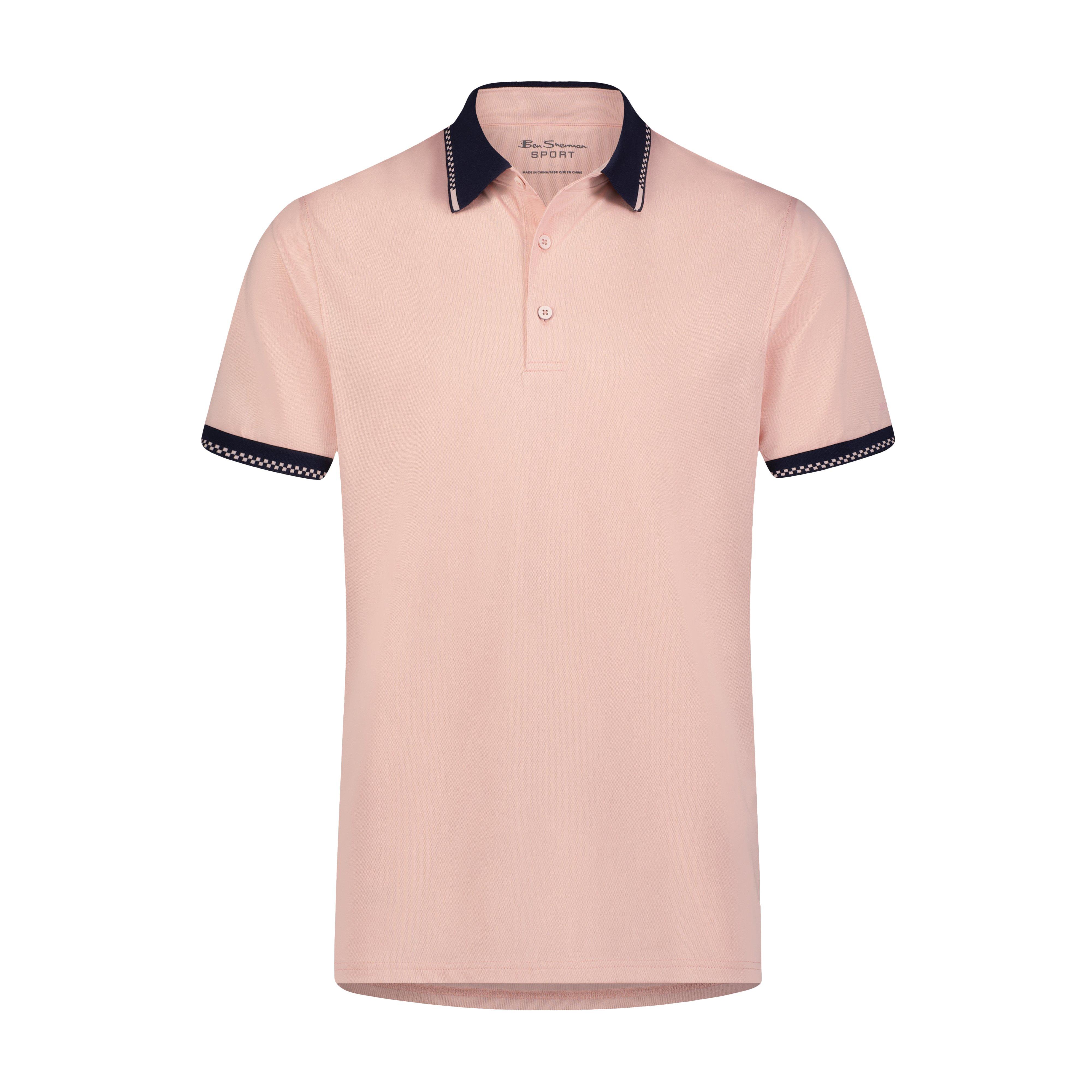 Men's Checker Rib Tech Pique Short Sleeve Polo