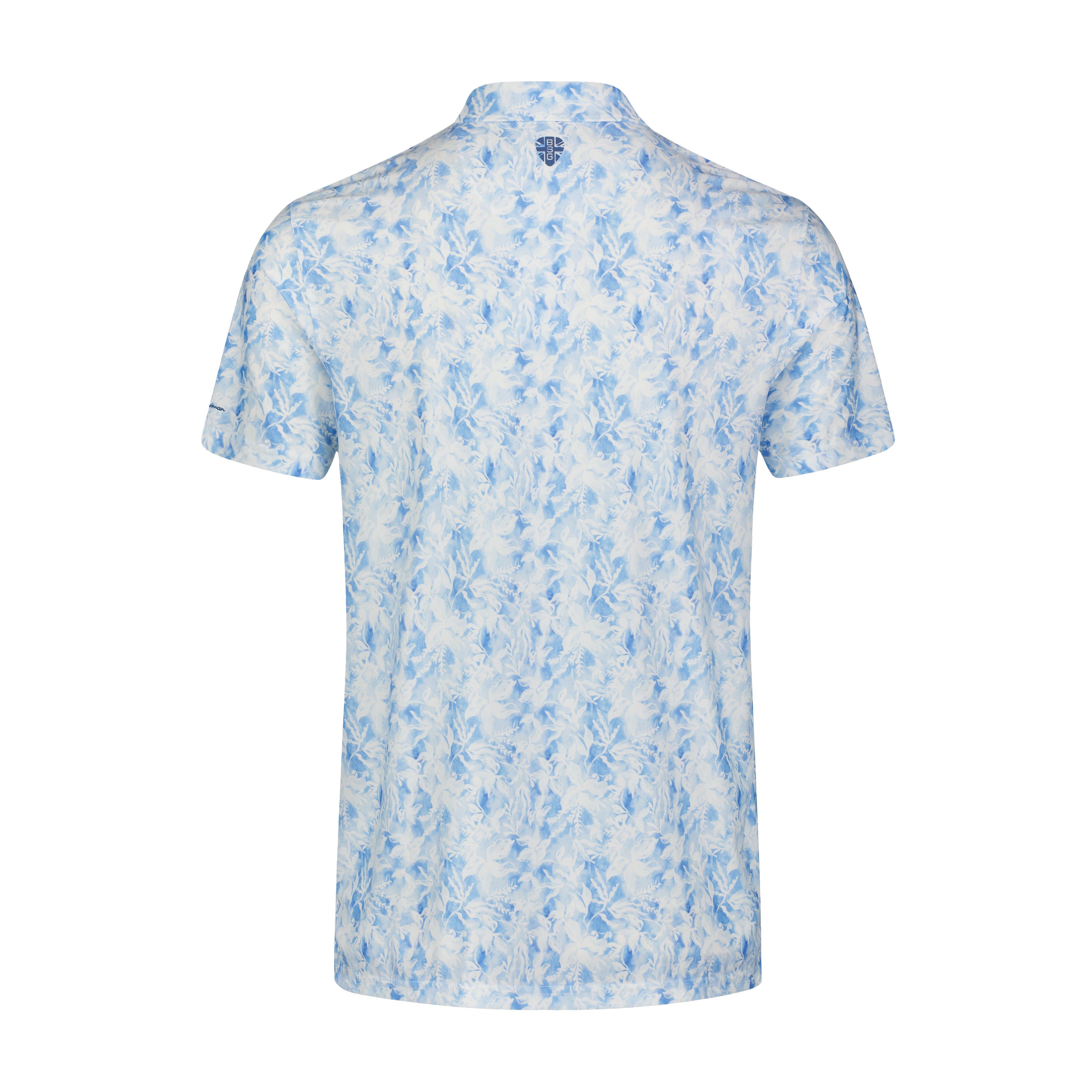 Men's Watercolour Garden Tech Jersey Short Sleeve Polo