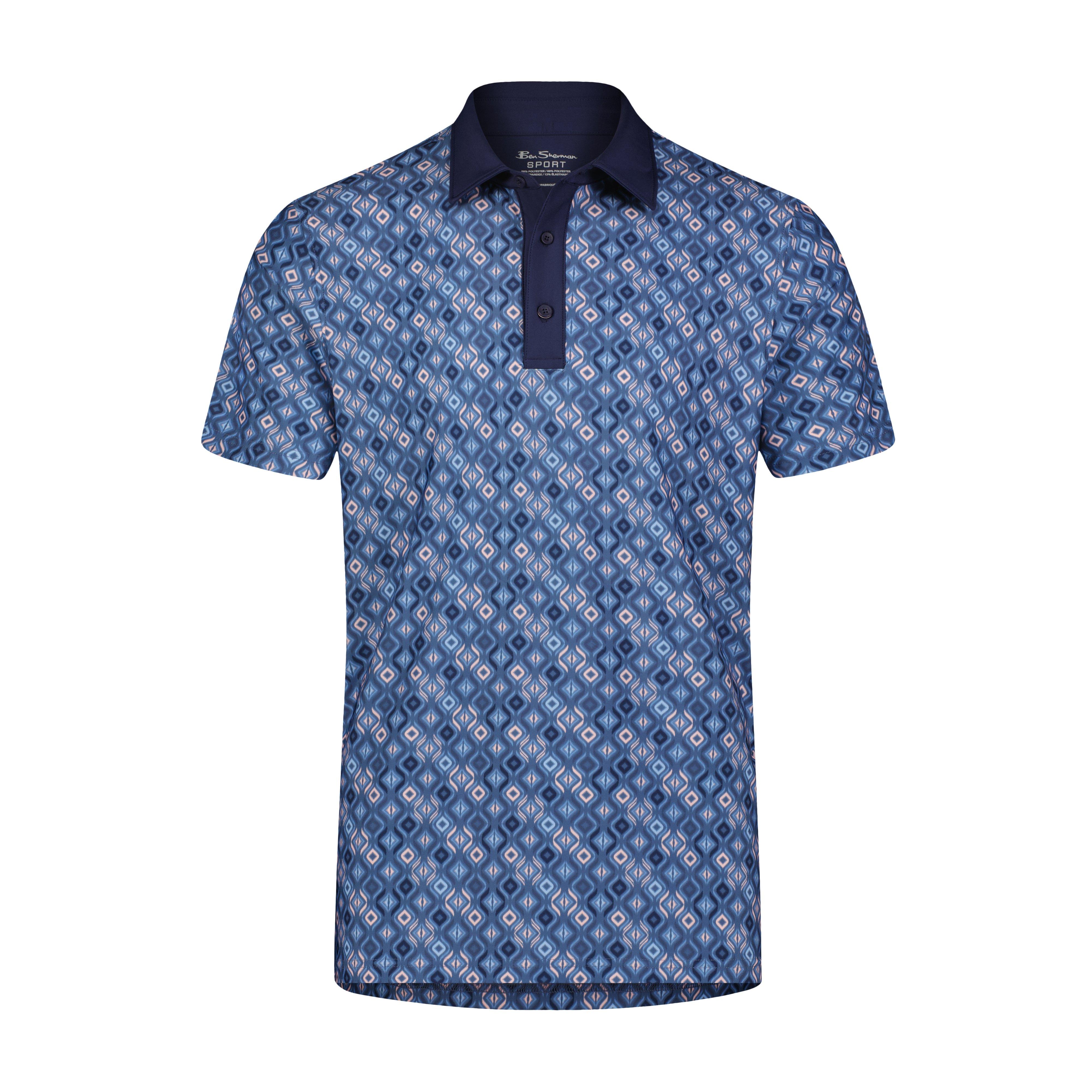 Men's Jacquard Tech Jersey Short Sleeve Polo