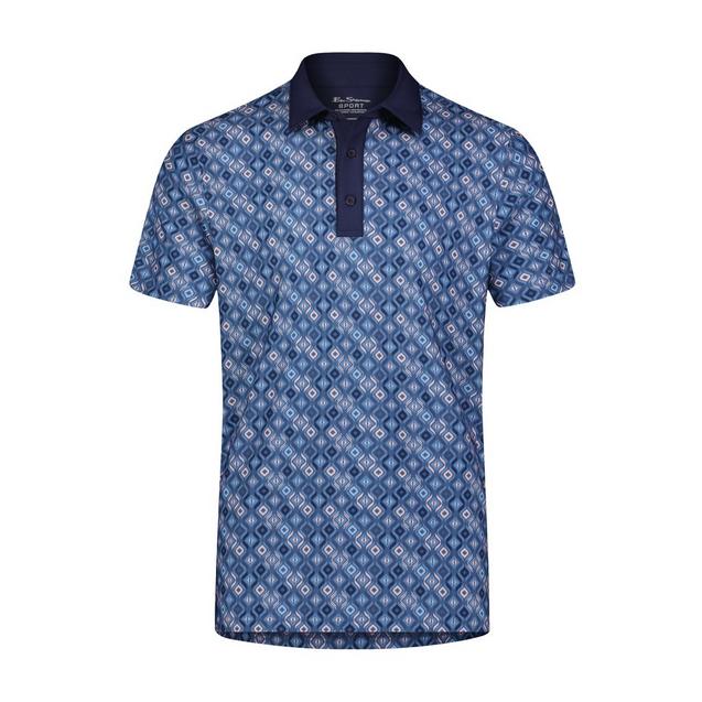 Men's Jacquard Tech Jersey Short Sleeve Polo BEN SHERMAN