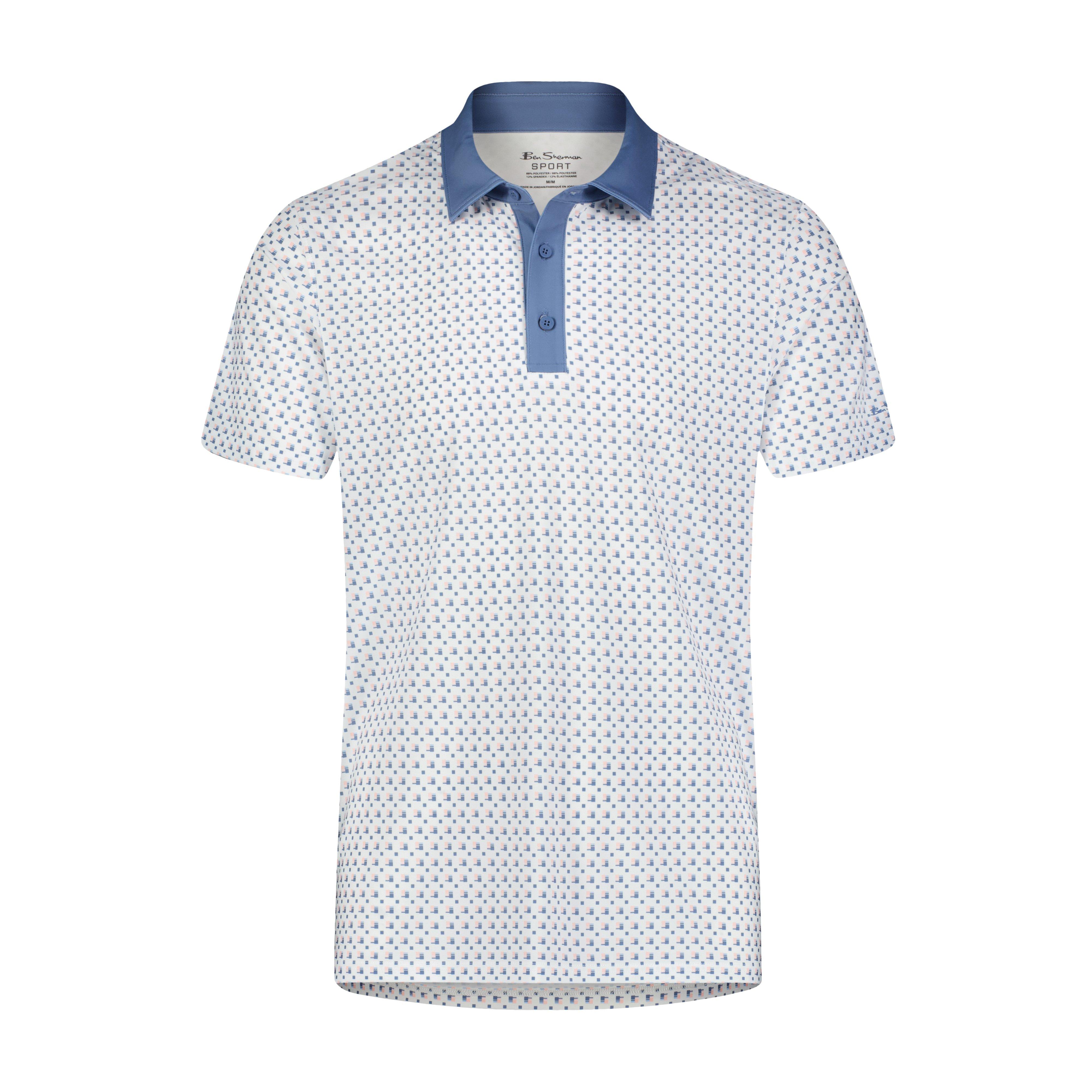 Men's Geo Tech Jersey Short Sleeve Polo