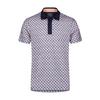 Men's Glowing Checker Tech Jersey Short Sleeve Polo