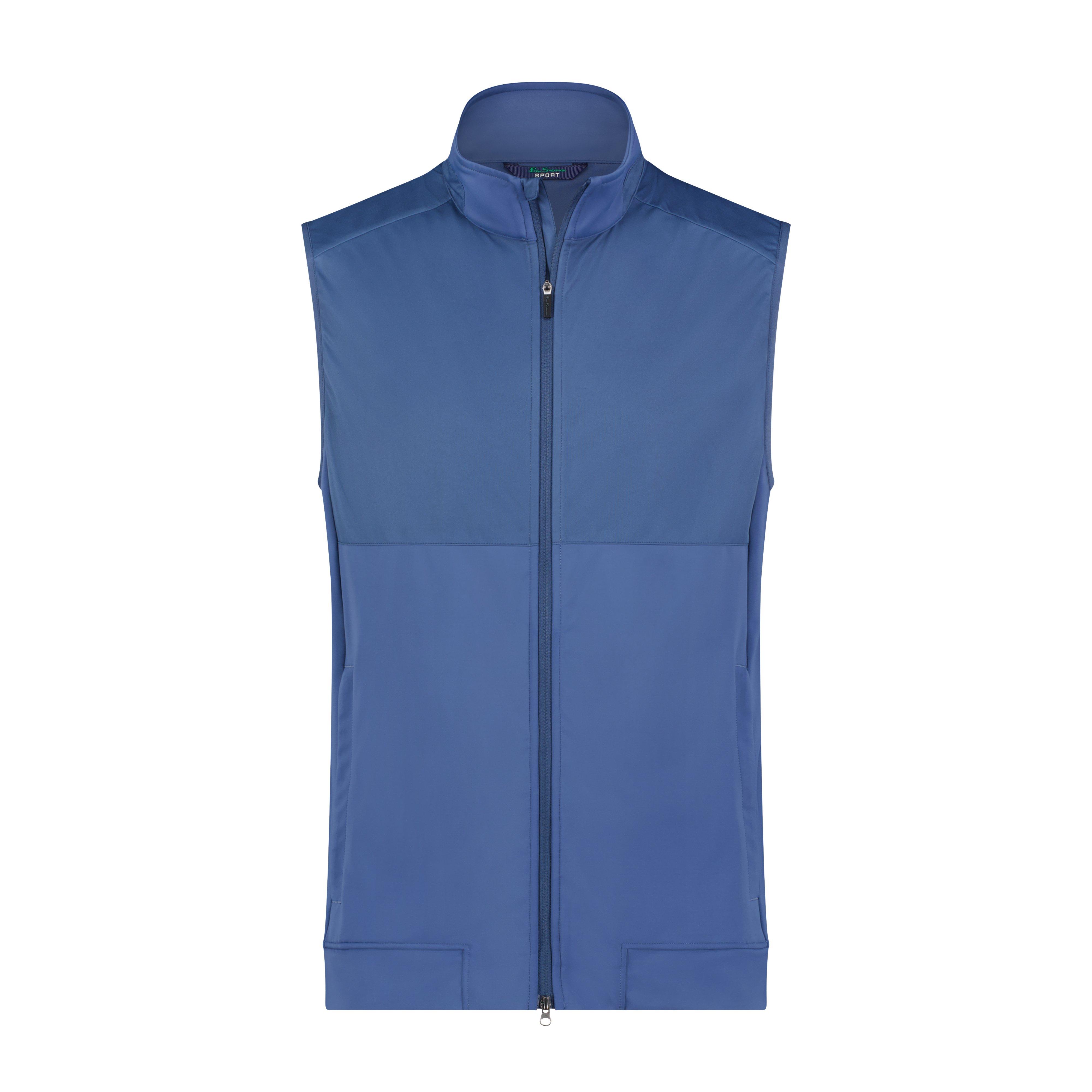 Men's Mixed Media Lightweight Full Zip Vest