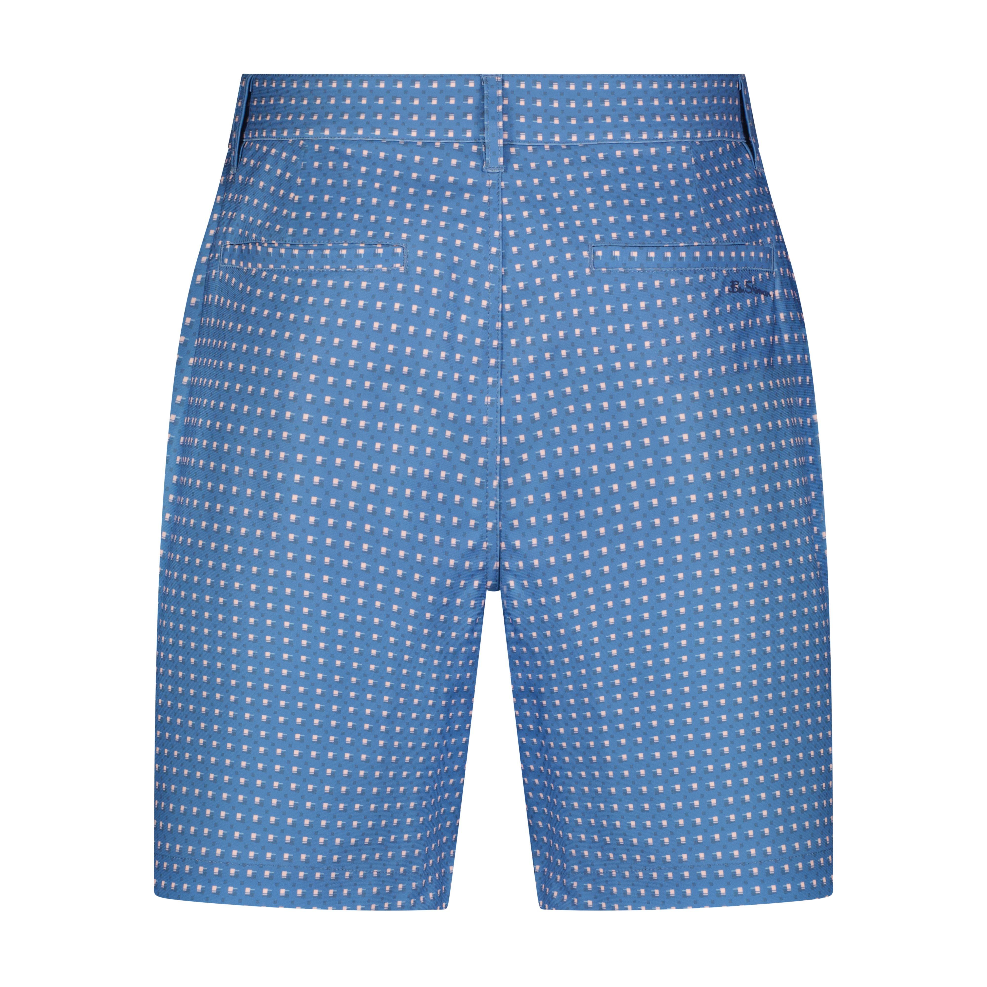 Men's 4 Way Stretch Geo Print 8 Inch Tech Short