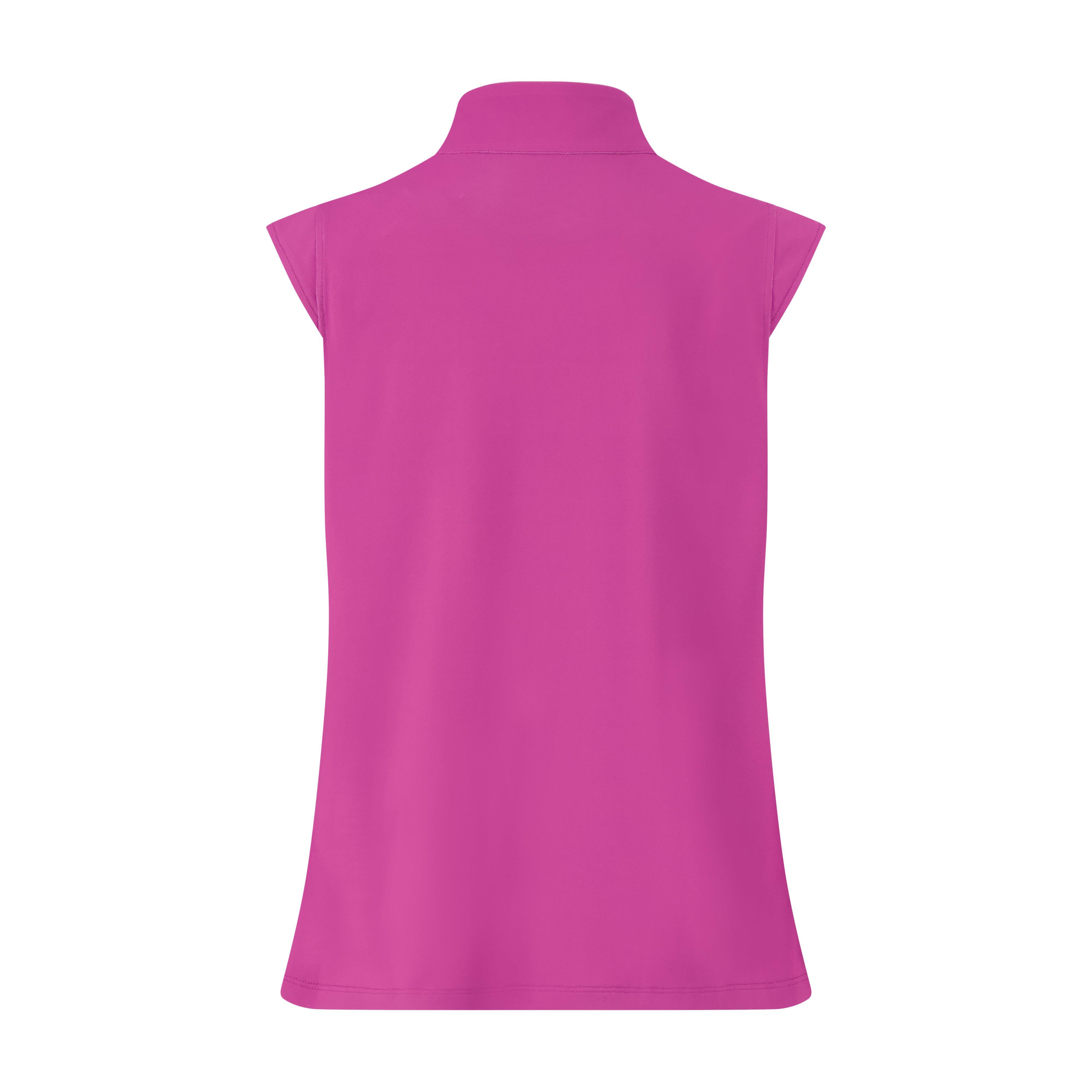 Women's Kyle Mock Neck Zip Front Short Sleeve Top