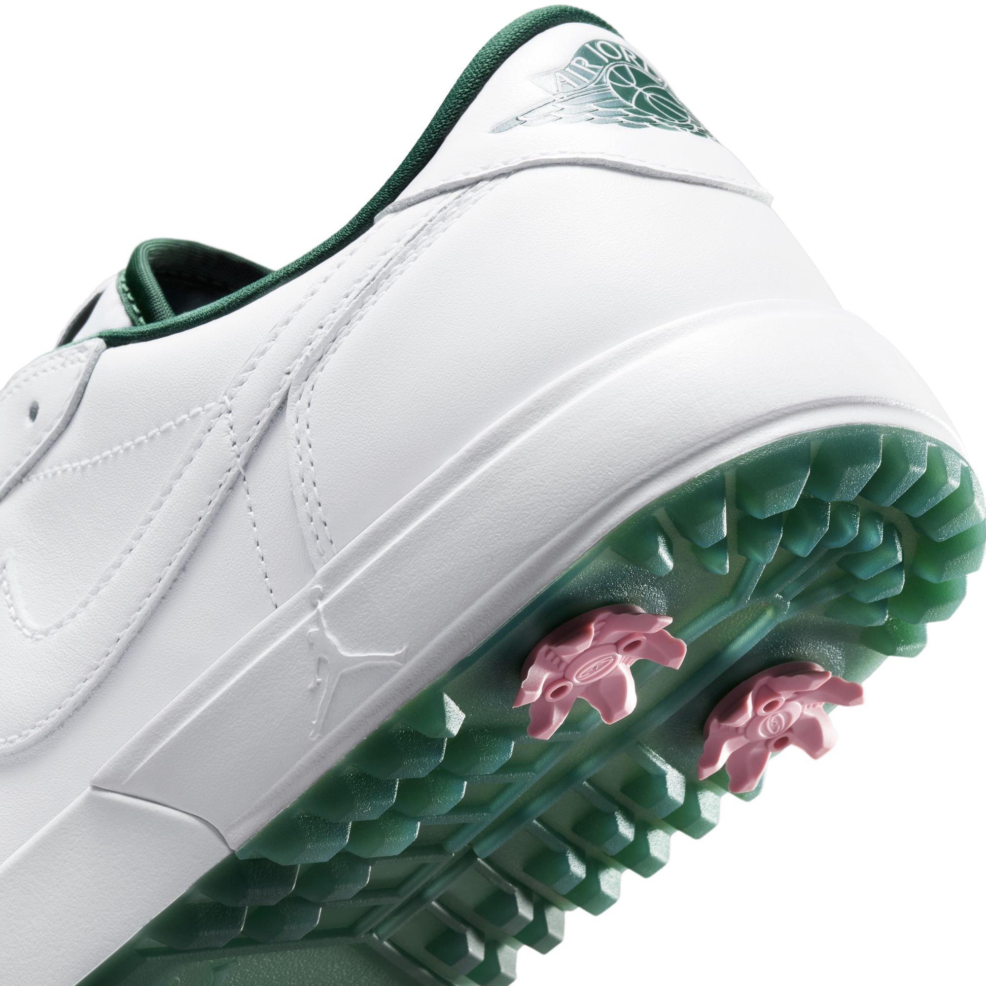 Air Jordan 1 Low G Spiked Golf Shoe - White/Green/Pink