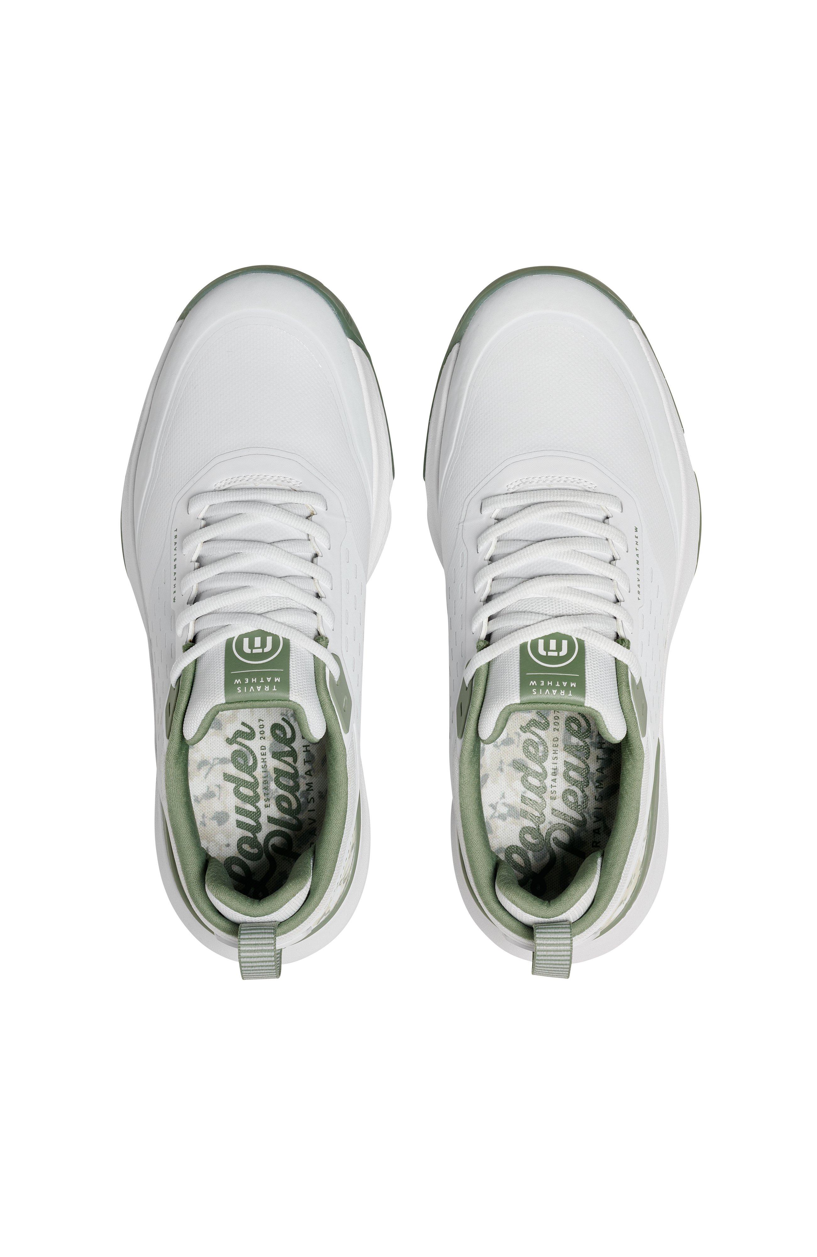 Men's NuAge Mega Spiked Golf Shoe - White/Green