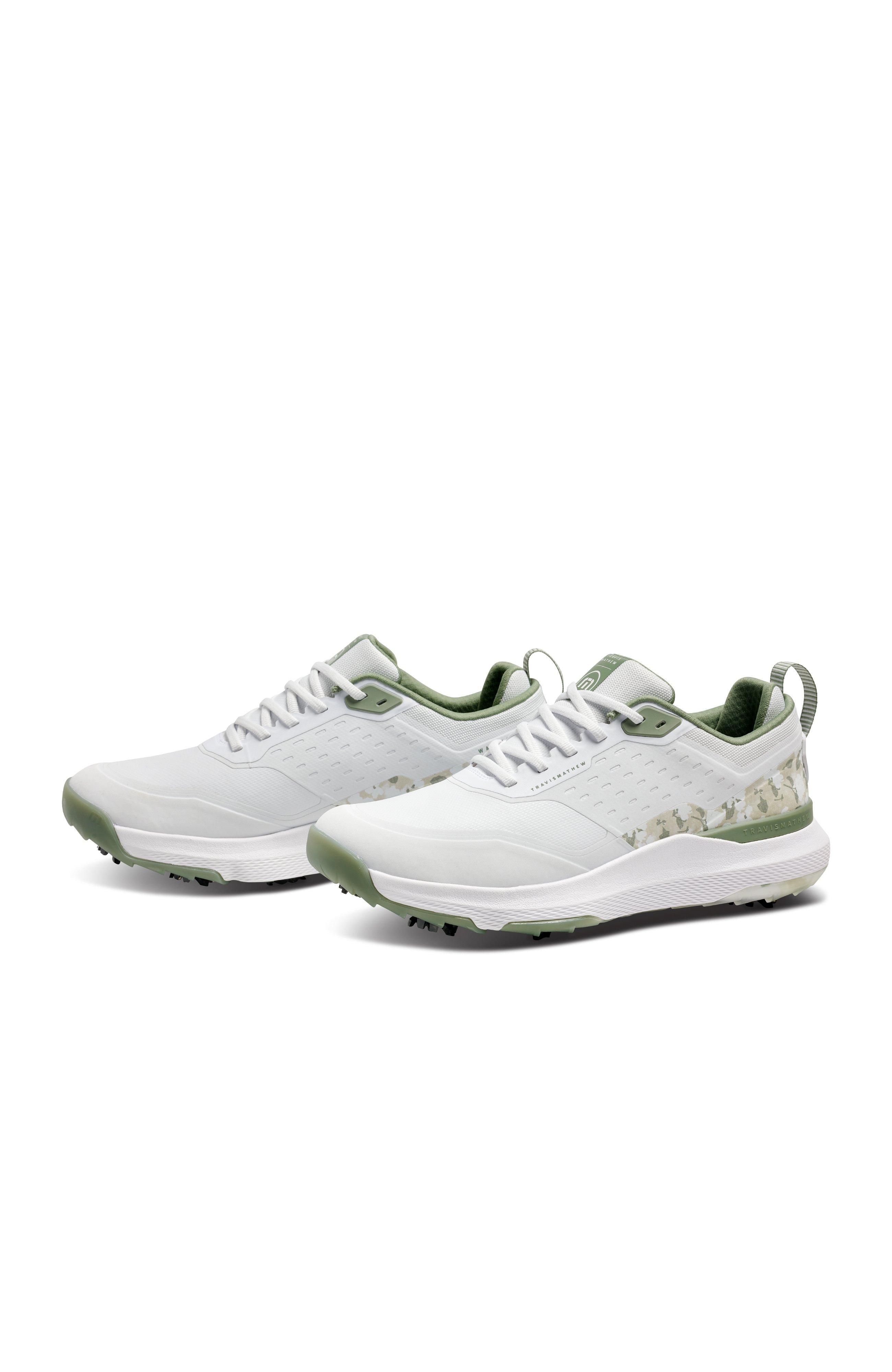 Men's NuAge Mega Spiked Golf Shoe - White/Green