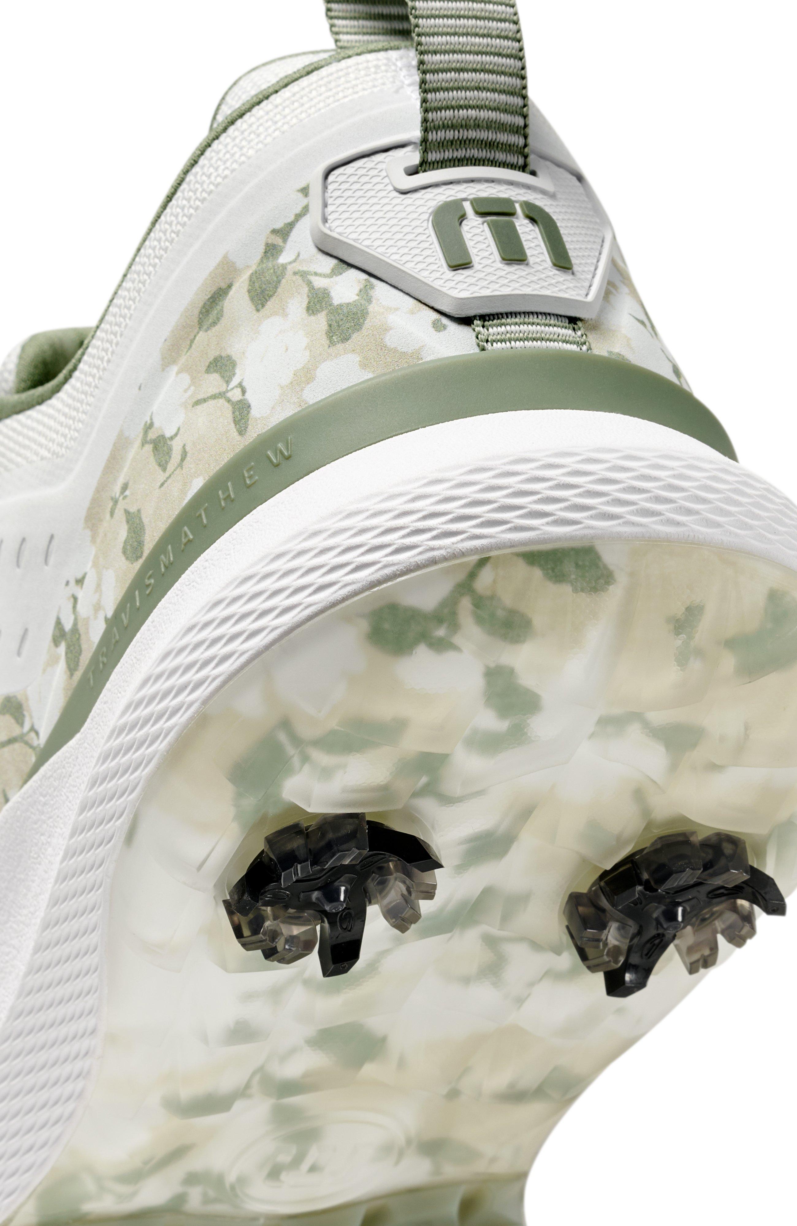 Men's NuAge Mega Spiked Golf Shoe - White/Green