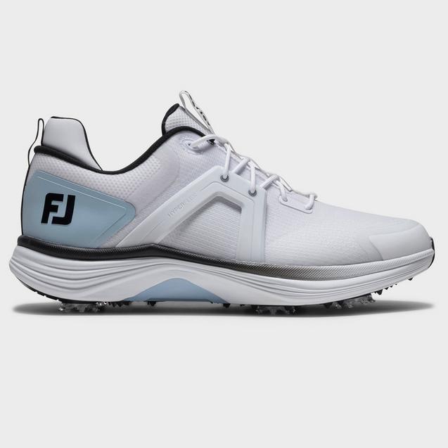 Prior Generation - Men's Hyperflex Spiked Golf Shoe - White/Black/Light Blue FOOTJOY