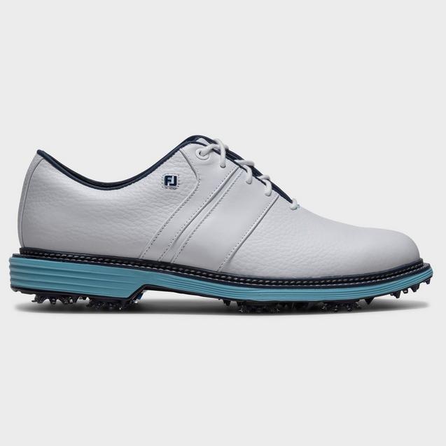Men's Premiere Series Packard Spiked Golf Shoe - White/Light Blue FOOTJOY