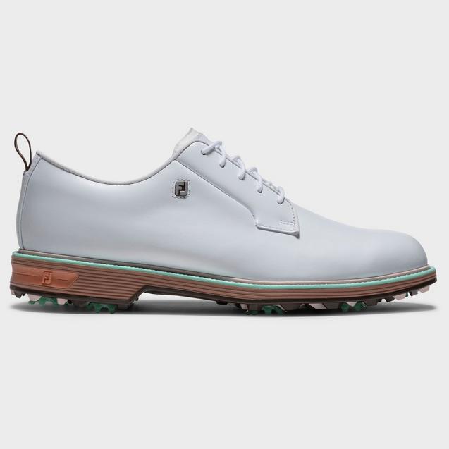 Men's Premiere Series Field Spiked Golf Shoe - White/Tan/Green FOOTJOY