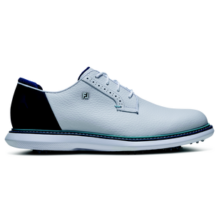 Men's Traditions Blucher Spiked Golf Shoe - White/Blue FOOTJOY