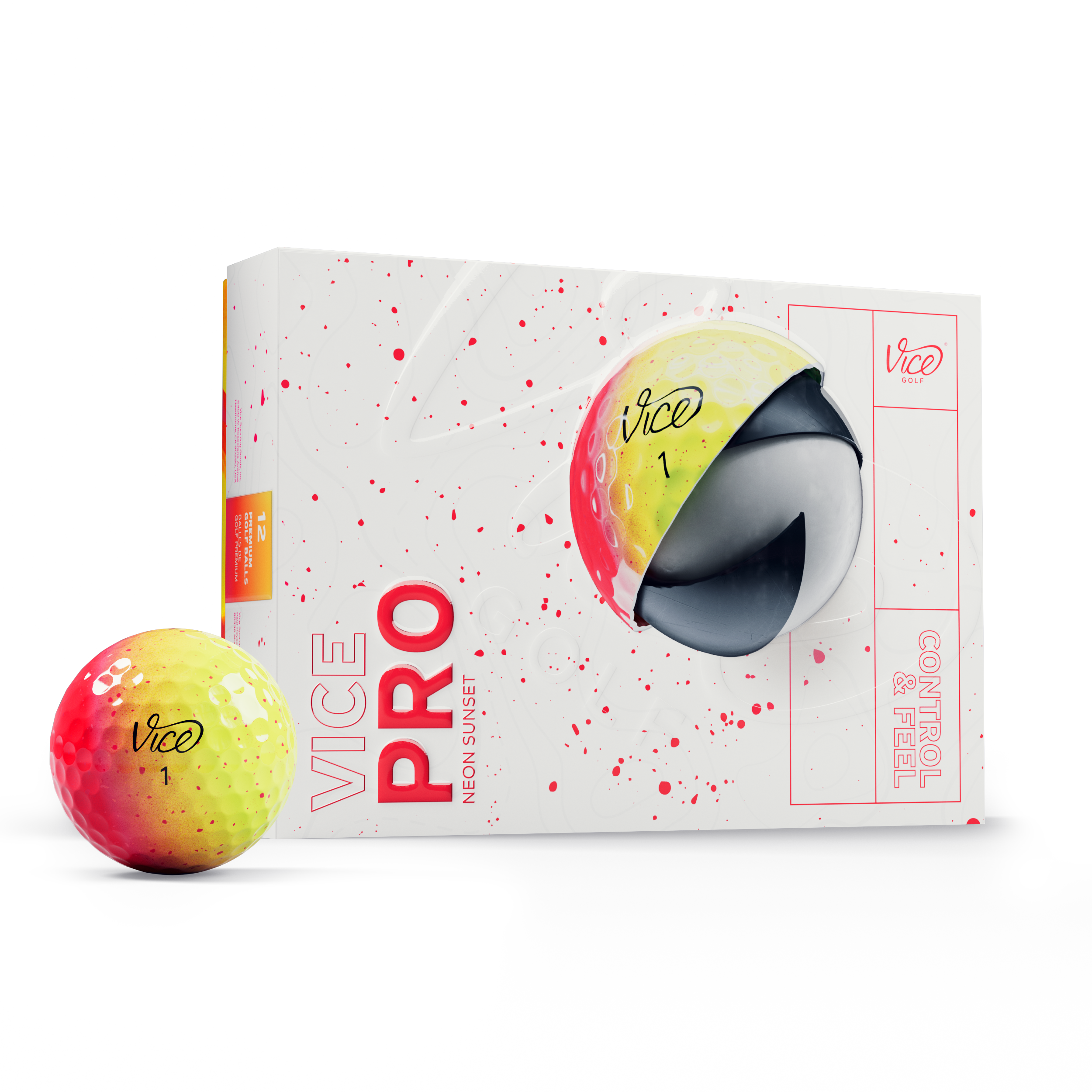 Limited Edition - Pro Golf Balls - Neon Sunset