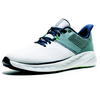 Chaussures de golf sans crampons Flex pour hommes - Blanc/Bleu (Large)